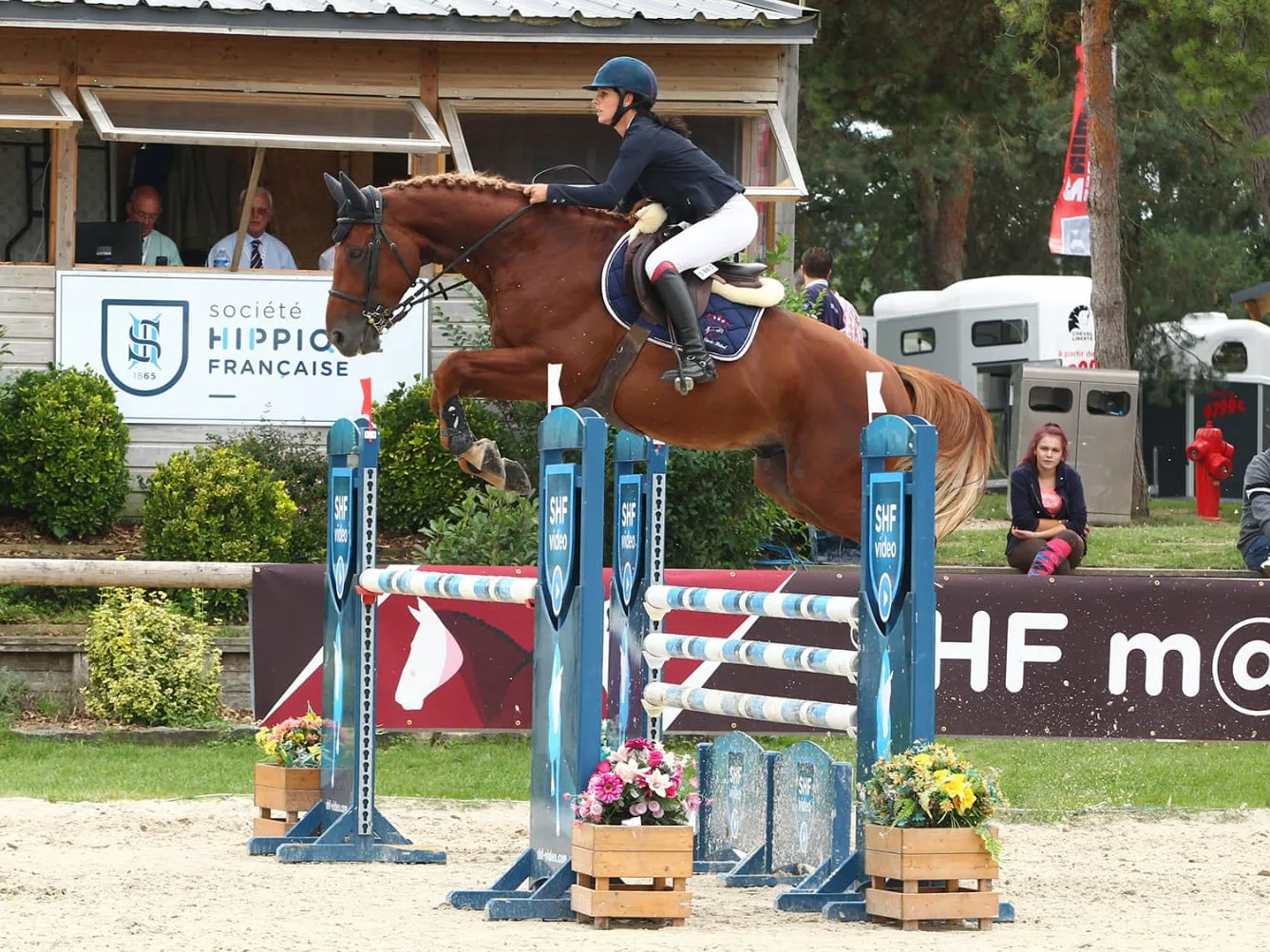 Vanessa Martinez et Coriolis lors de la Petite Finale des cinq ans, à Fontainebleau, en 2017.