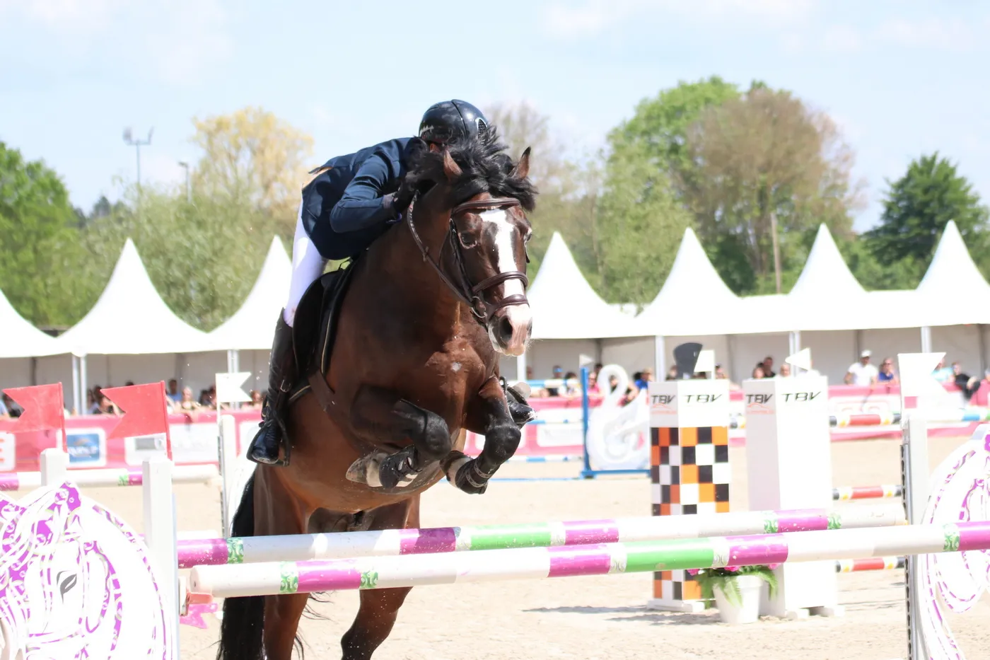 Marc Antoine Henne ont réalisé un très beau parcours pour leur premier Grand Prix à 1,55m.