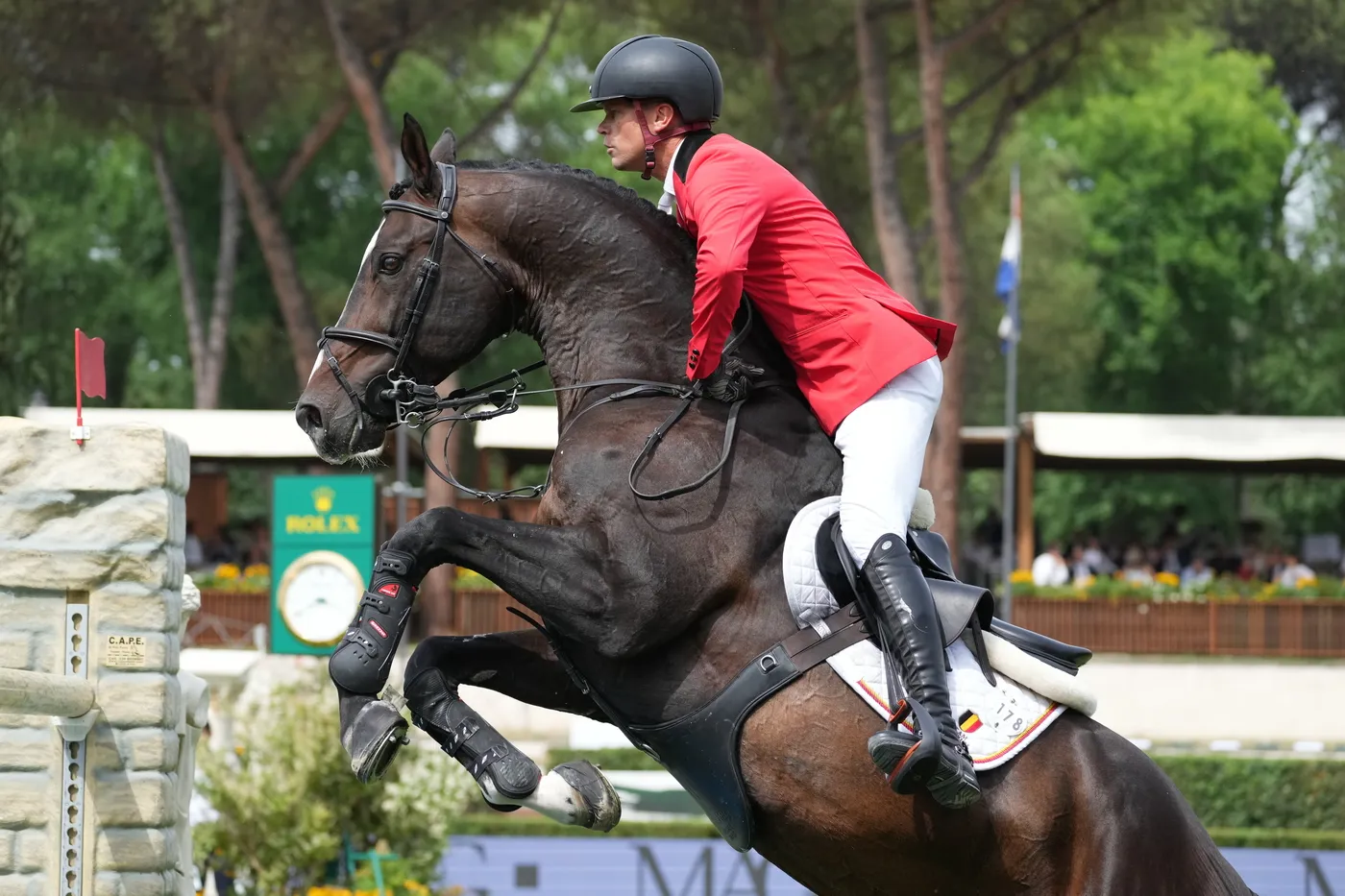 Ici dans la Coupe des nations vendredi, Jérôme Guéry et Quel Homme de Hus n'ont pas pu prendre part à la deuxième manche du Grand Prix.