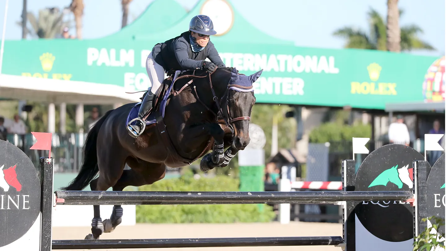 Marie Hécart et Nickel de la Roque au Winter Equestrian Festival de Wellington.