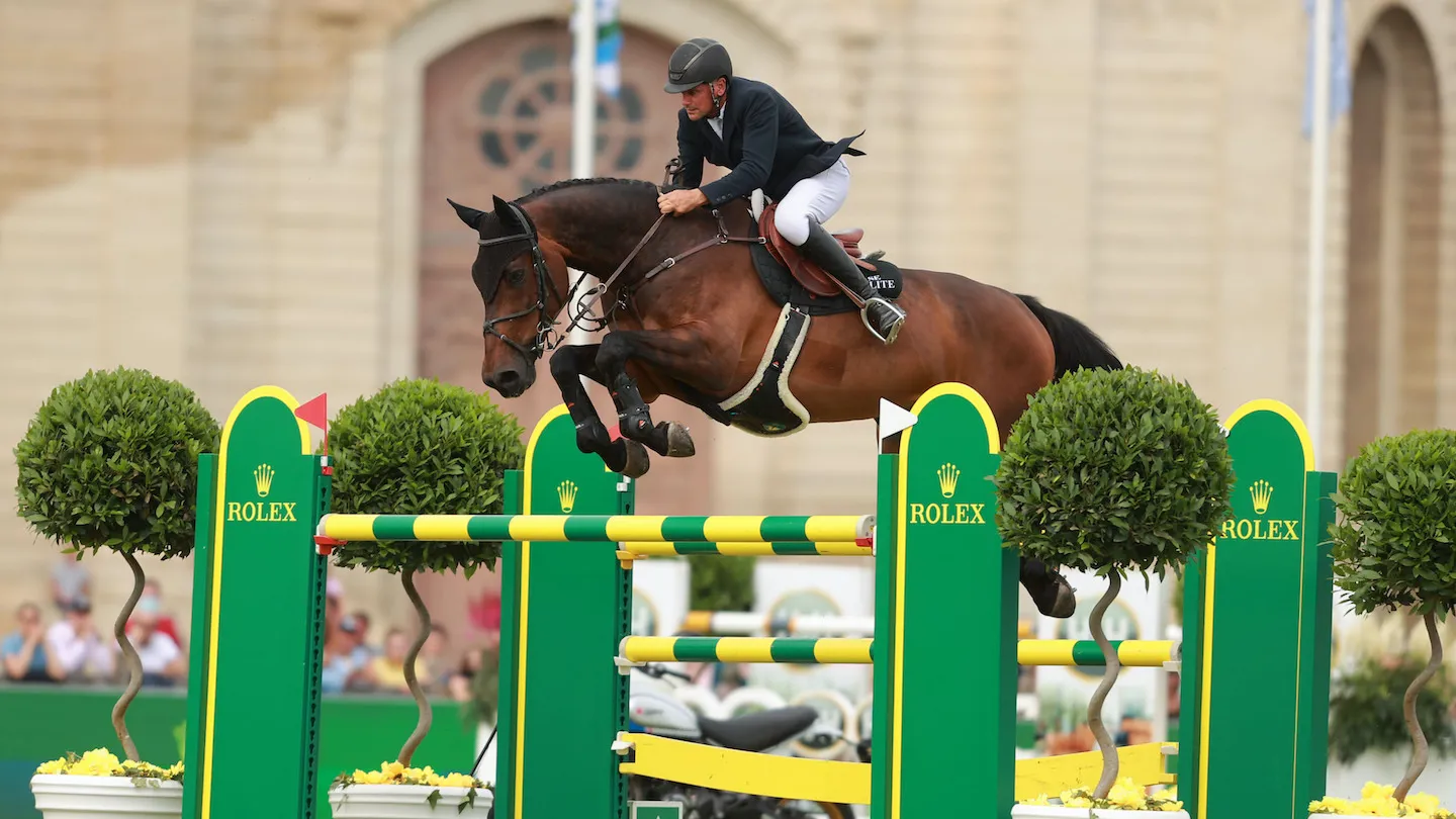 Jérôme Hurel et Byron du Telman à l'occasion de leur premier CSI 5* à Chantilly l'an passé.
