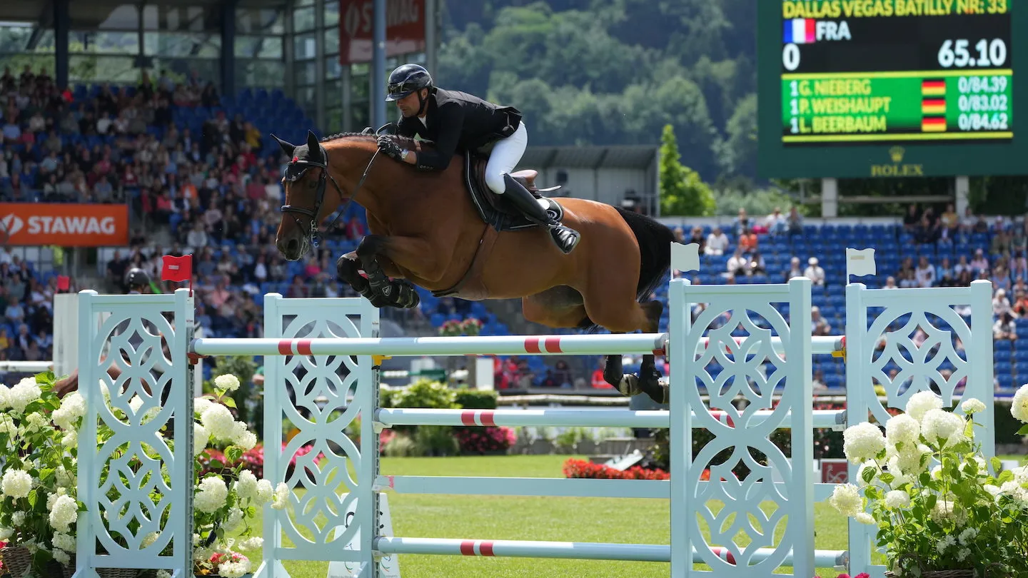 Tenant du titre, Nicolas Delmotte a pu compter sur la jeune Dallas Vegas Batilly aujourd'hui à Aix-la-Chapelle. 