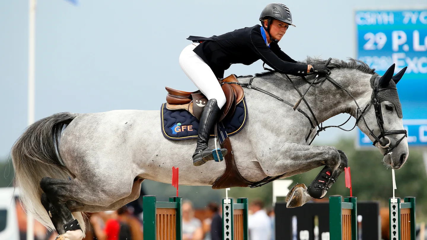 Excalibur dela Tour Vidal*GFE à sept ans lors du CSI de Knokke. 