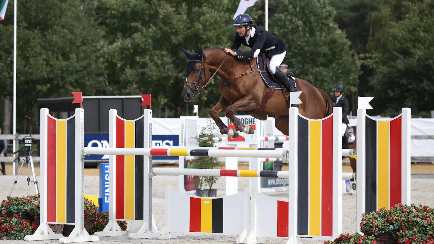 Camille Branchard et Bandit Savoie lors des championnats du monde des Jeunes Chevaux de Lanaken, en 2017. 
