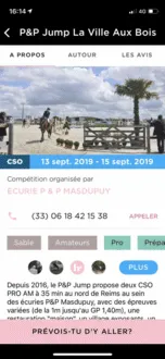 L’application est dédiée à votre moment en compétition.