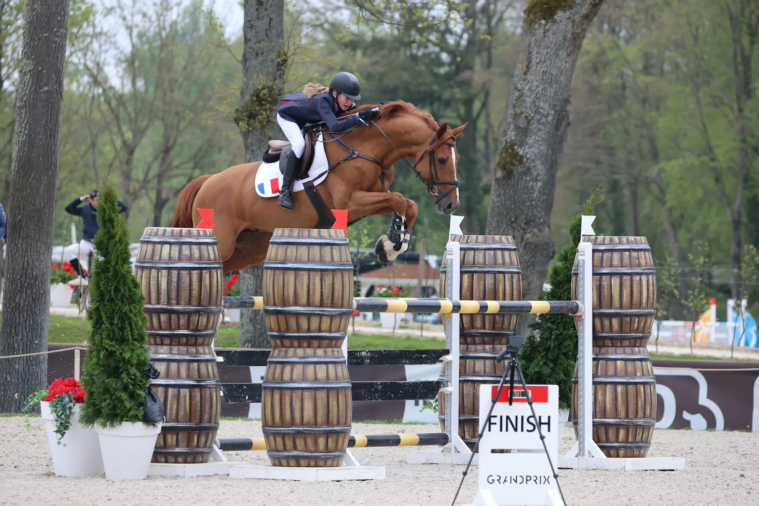 Mélina Bouillot a fait retentir la Marseillaise en fin de journée!