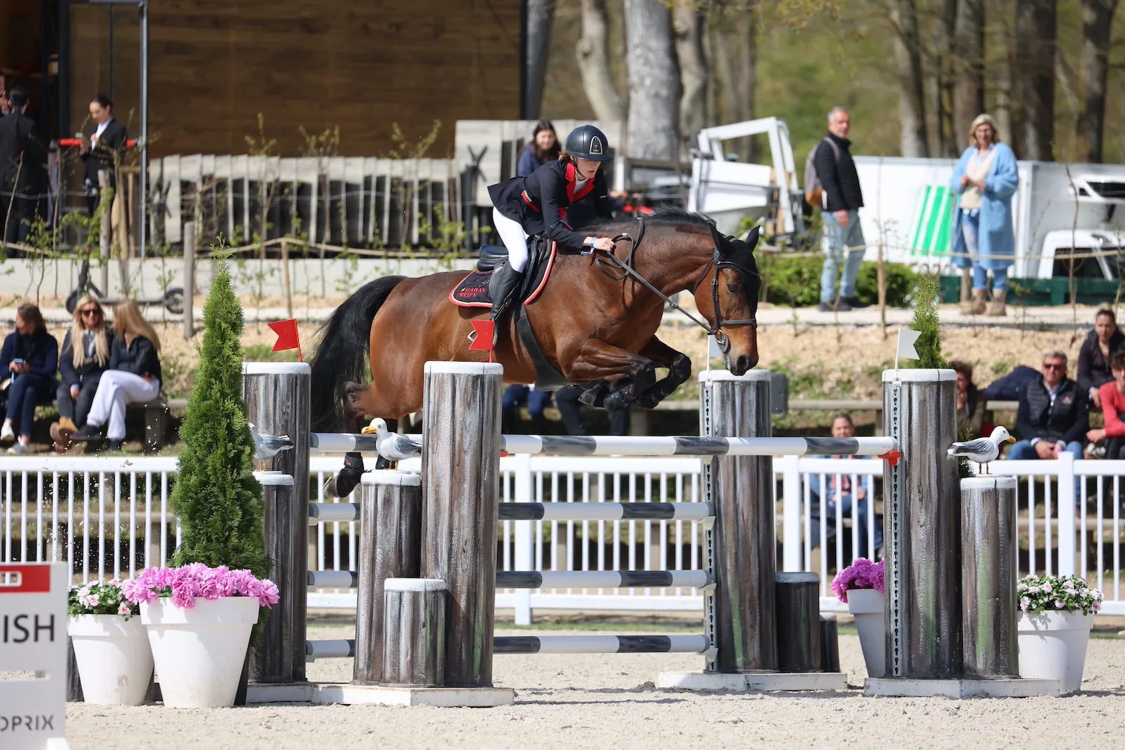 Hier matin, sur la piste secondaire, Héloïse Fourgeot a pris la troisième place du Grand Prix des moins de vingt-cinq ans avec Calypso de l'Aubois.