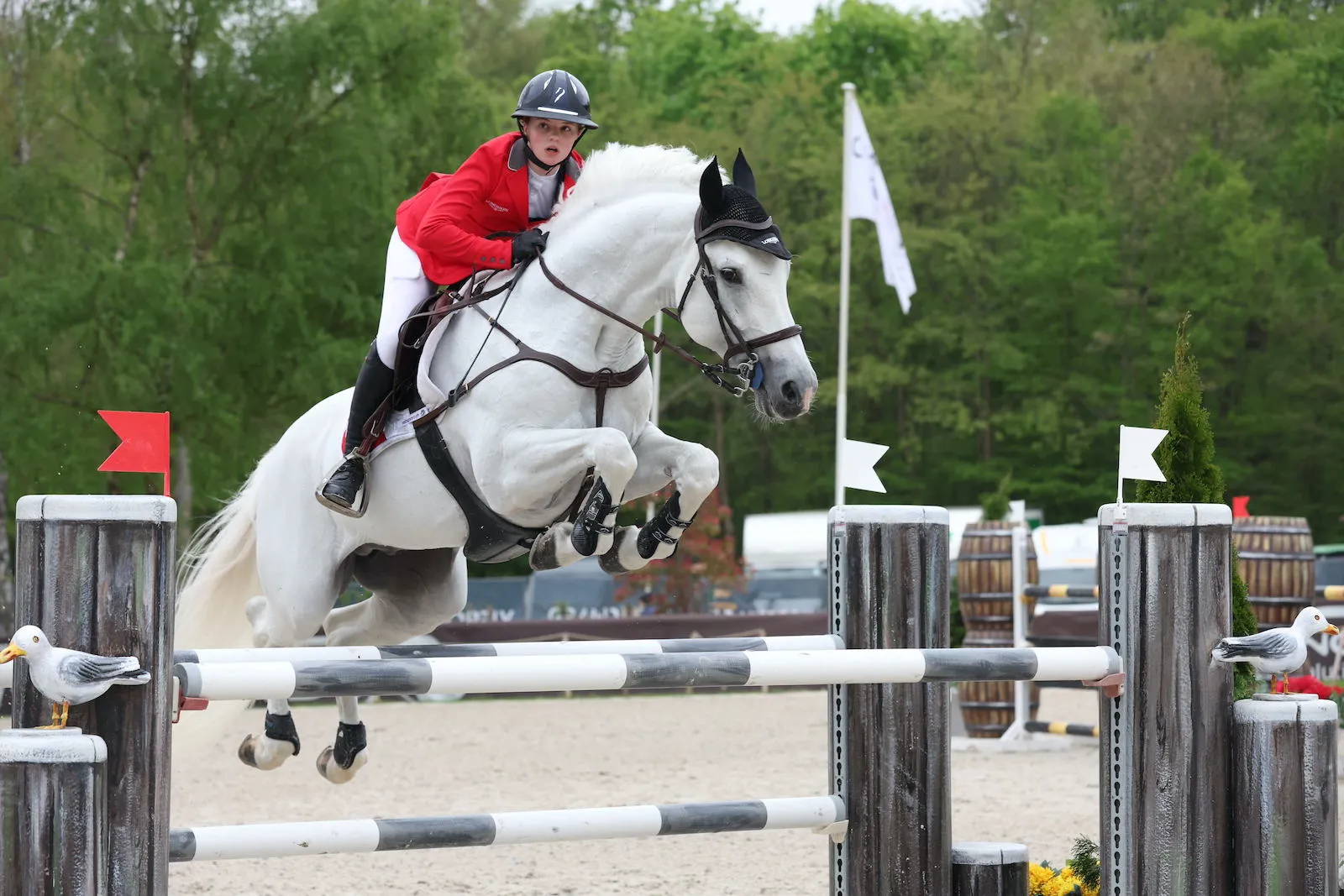 La Suisse Lou Darioli et son magnifique étalon Enno W ont complété le podium de l’épreuve.