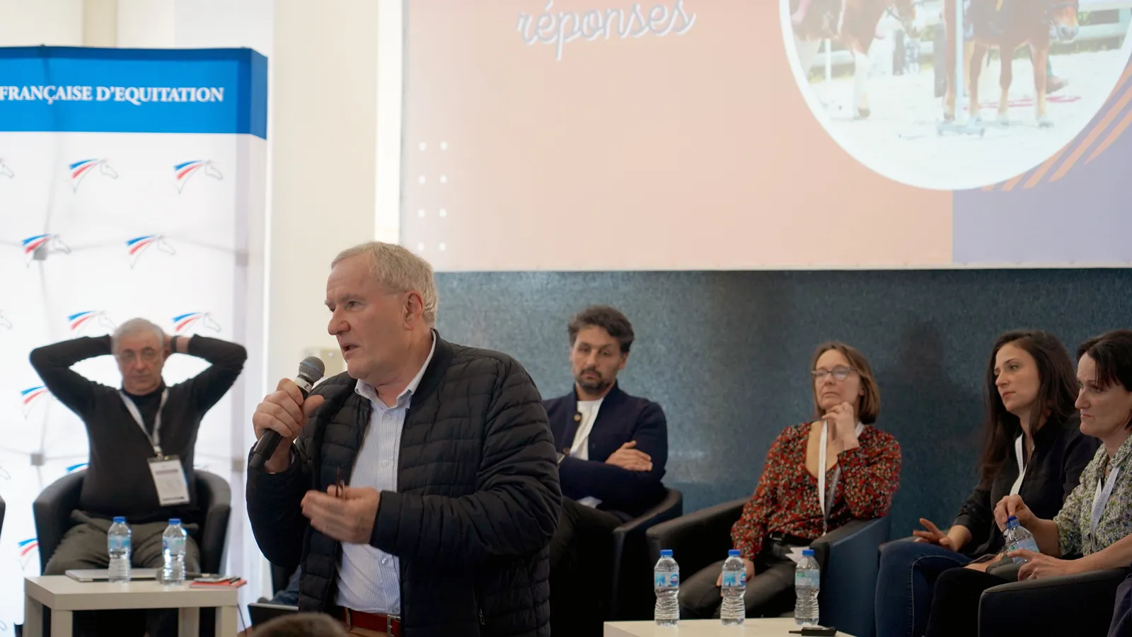 Serge Lecomte, président de la FFE, a été partie prenante de ce congrès, encourageant les dirigeants de structures équestres à prendre à bras le corps la question de l’équitation scolaire.
