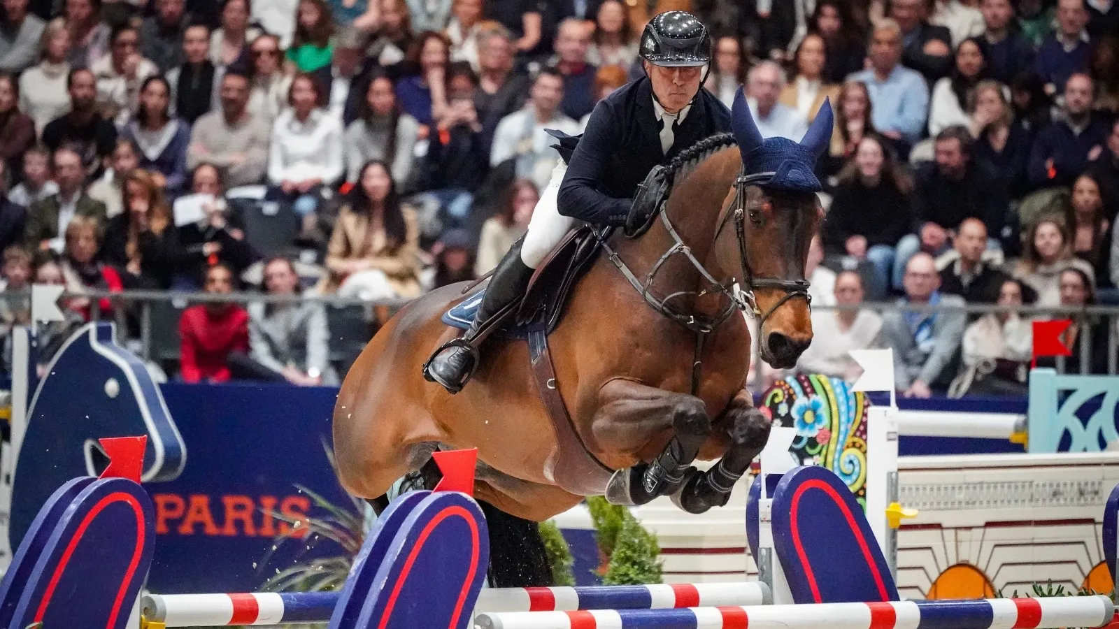 Phillipe Léoni et Miss Marie van’t Winnenhof au CSI Saut Hermes le 19 mars 2023 à Paris