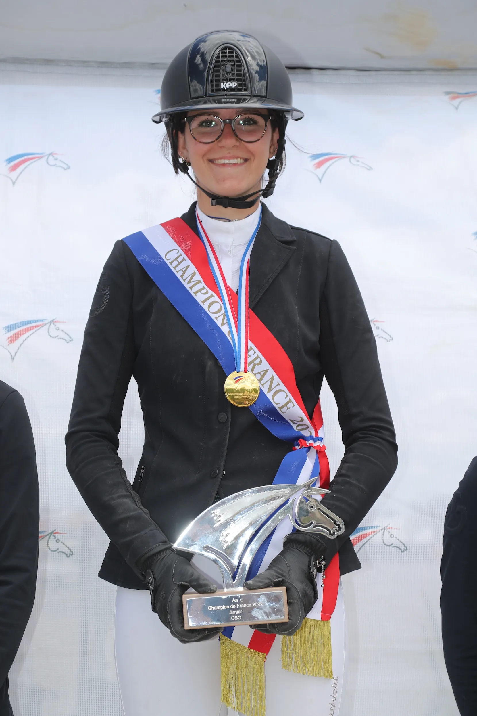 Jade Laderach à la remise des prix des Juniors lors des Championnats des AS de Mâcon