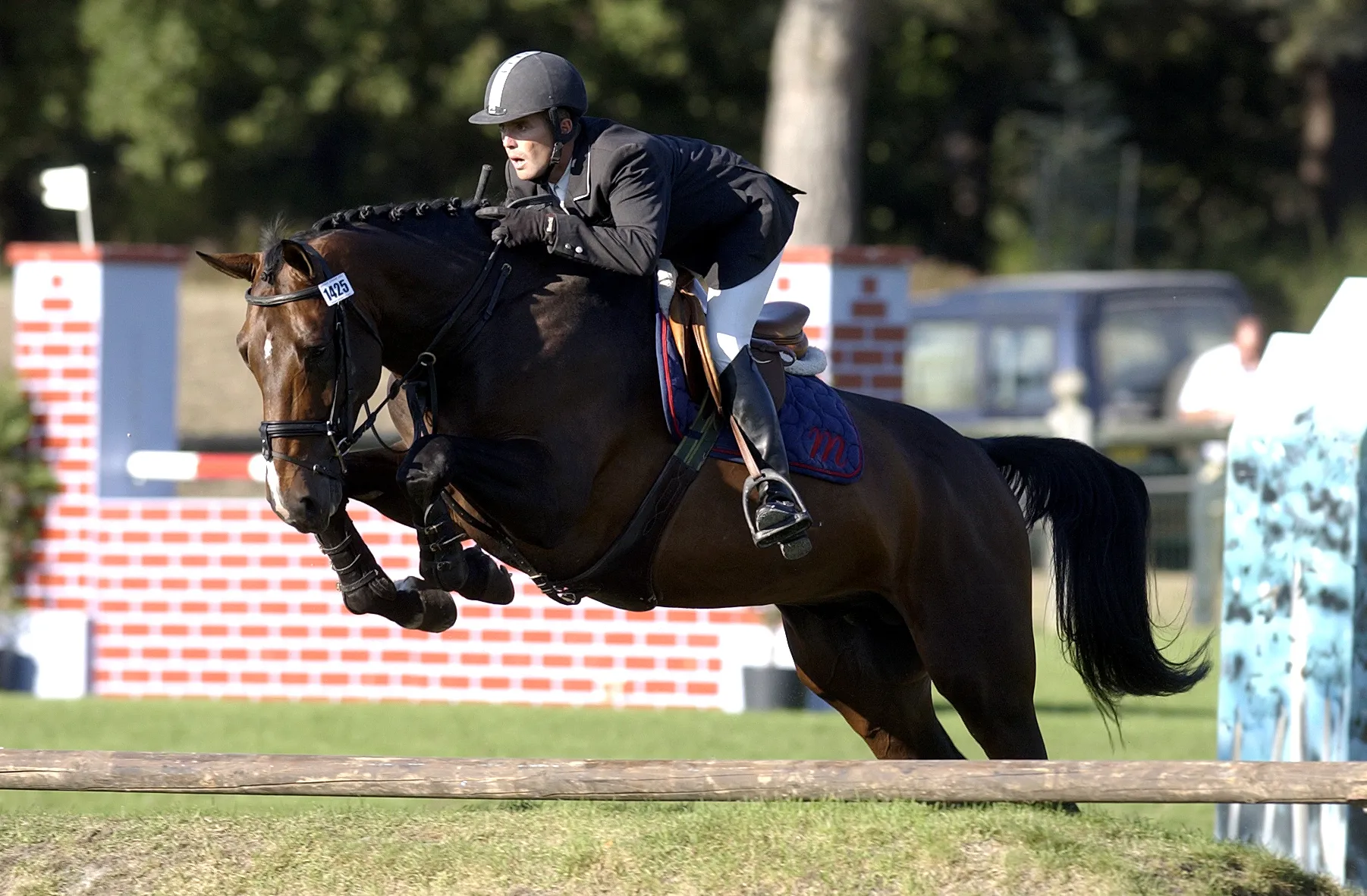 Si Marc Dilasser a formé de nombreux jeunes chevaux, Lamm de Fétan, ici sous sa selle à la finale des 4 ans de Fontainebleau, garde une place particulière.