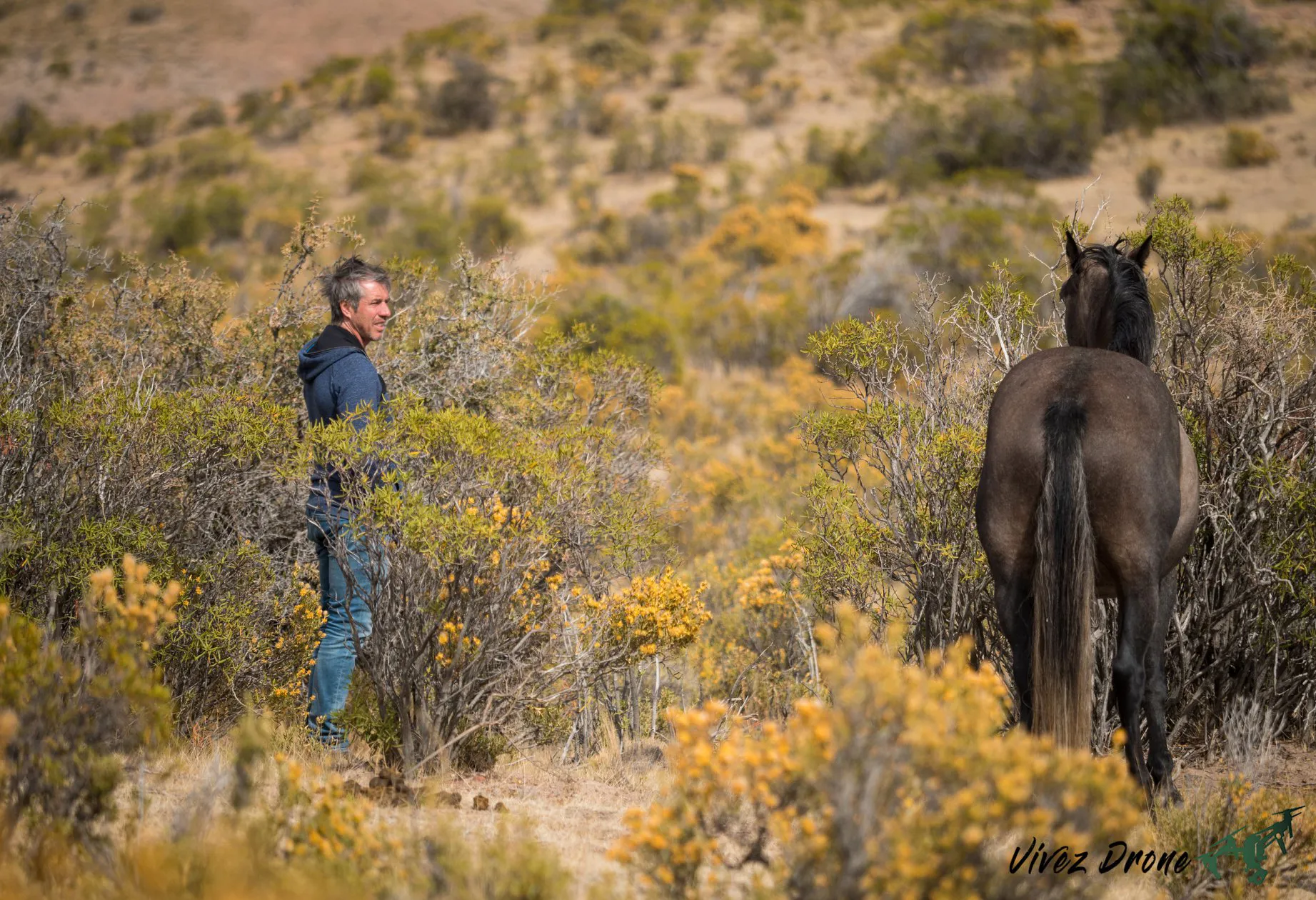 Jean-François Pignon, au milieu des 25 000 hectares et des buissons épineux.