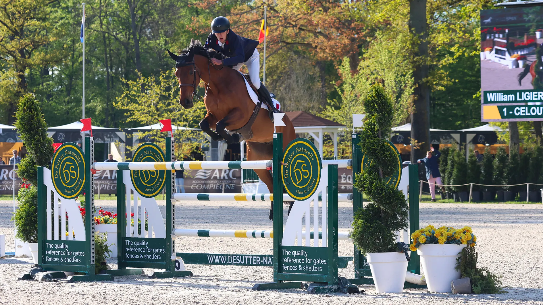 Auteur d'un superbe parcours en première manche, William Ligier de la la Prade a pris la quatrième place avec Celouvo.