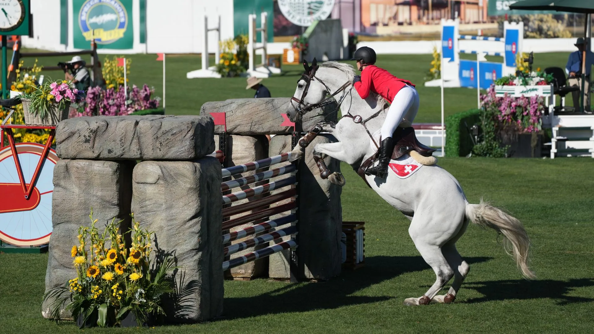 Géraldine Straumann et Long John Silver 3 pendant le CSIO 5* de Calgary, en septembre 2024.