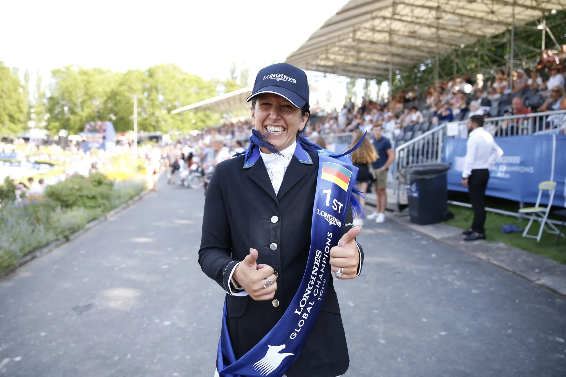 La joie de l’Israélienne à l'issue de sa victoire.