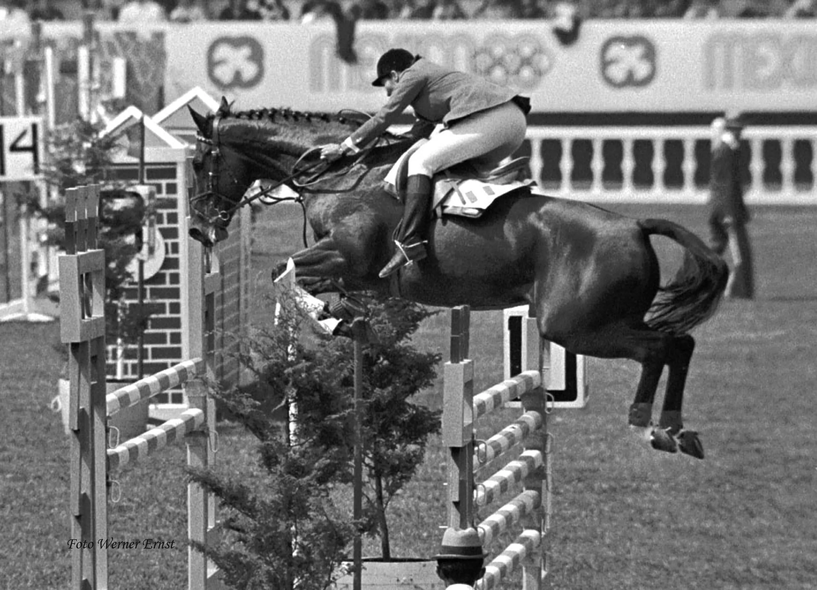 Janou Lefebvre et le légendaire Rocket aux JO de Mexico, en 1968.