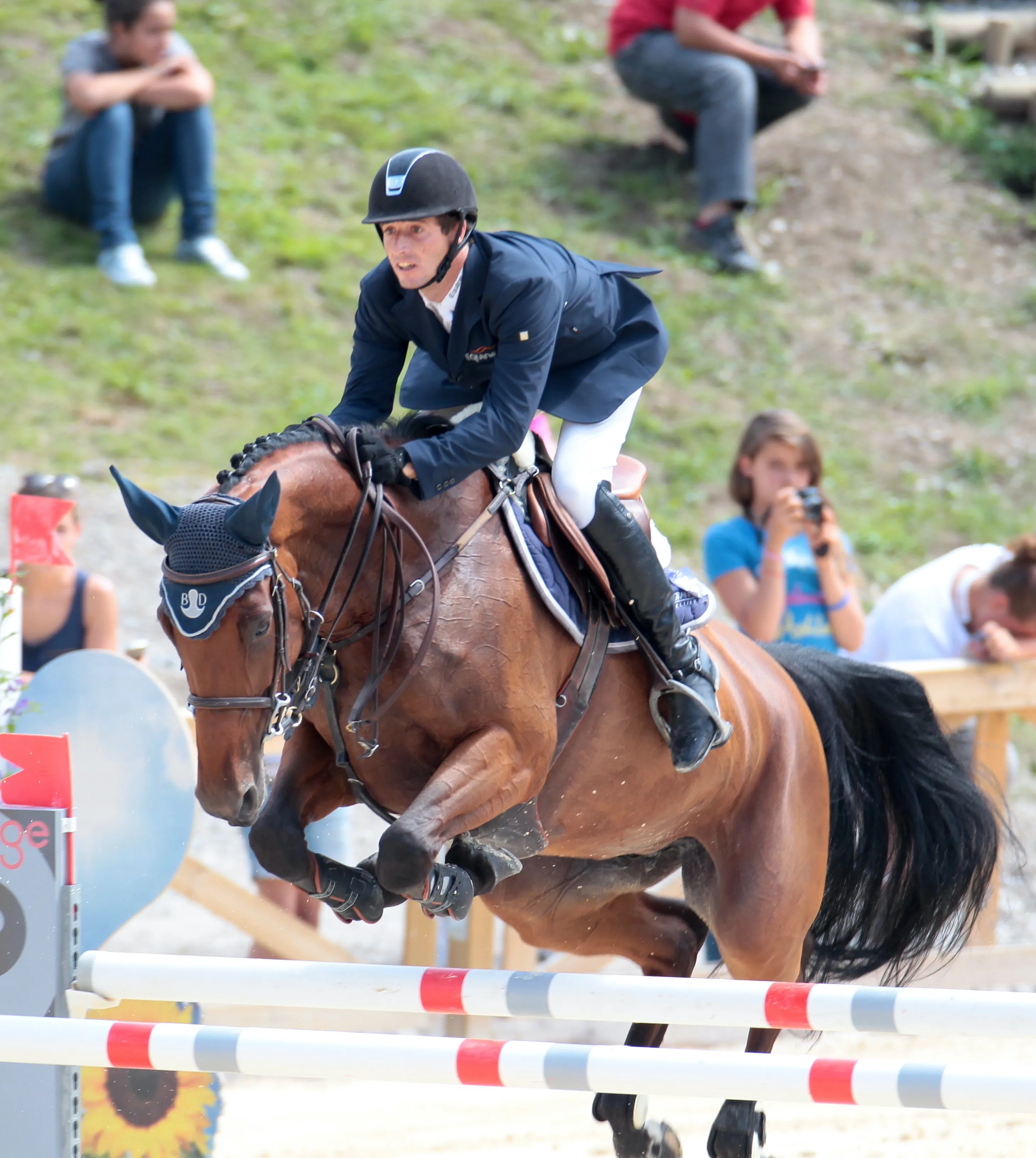 Queen Girl Kervec et Julien Gonin en 2012 au CSI 3* de La Clusaz.