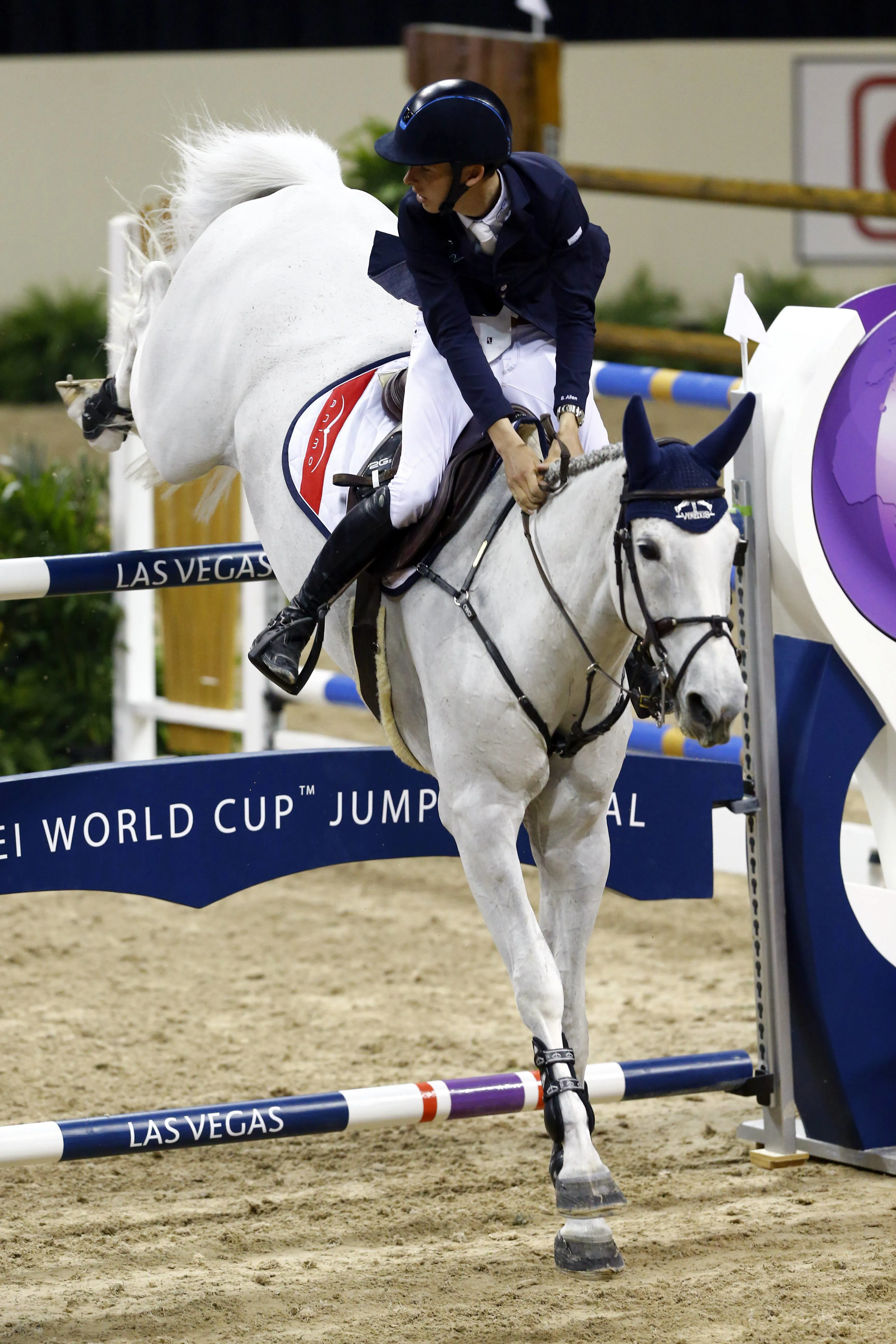 Bertram Allen et Molly Malone V lors de la finale de la Coupe du monde de Las Vegas, où ils sont montés sur le podium.
