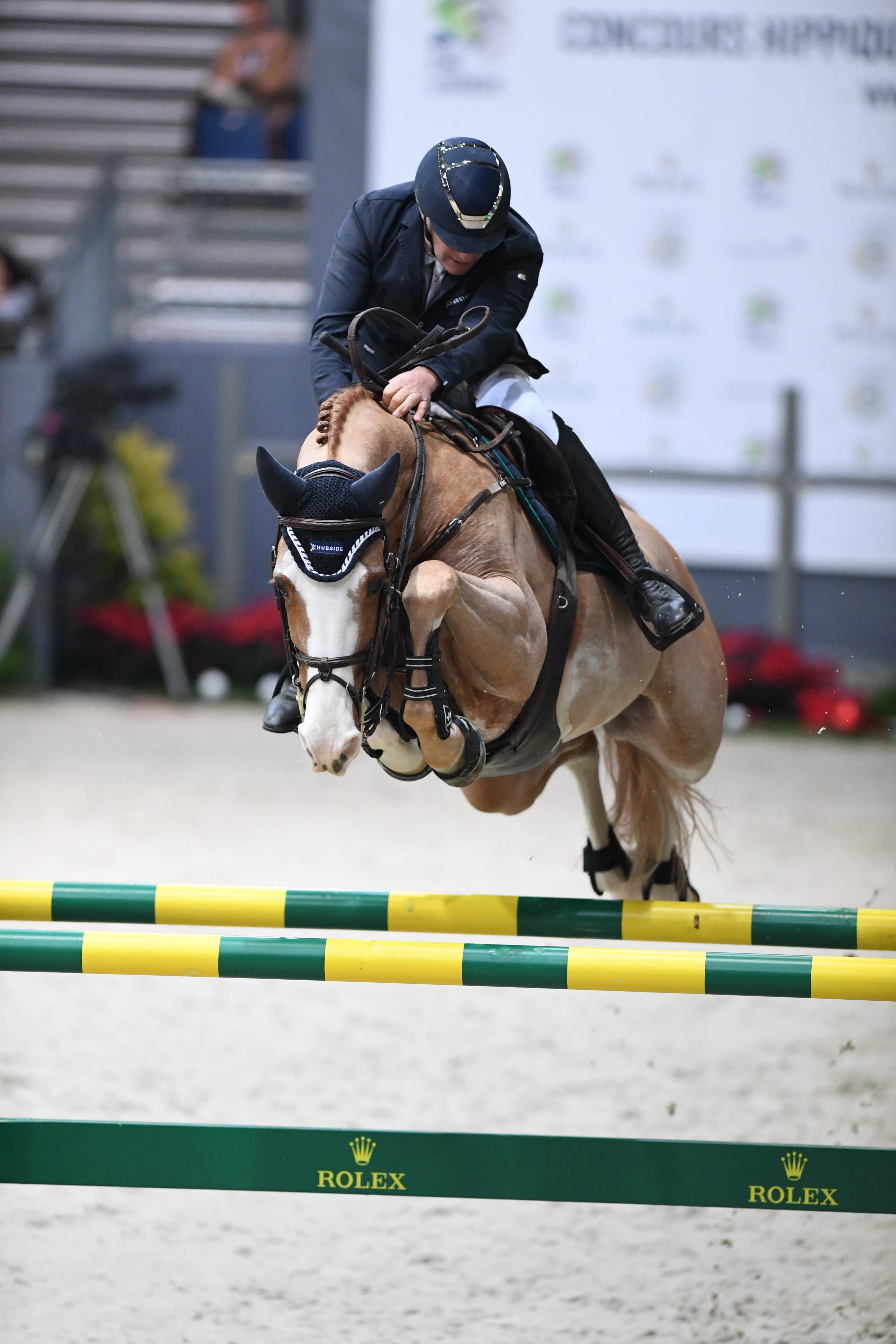 Roger-Yves Bost et Castleforbes Vladimir, deuxièmes de l'épreuve ce soir à Genève.
