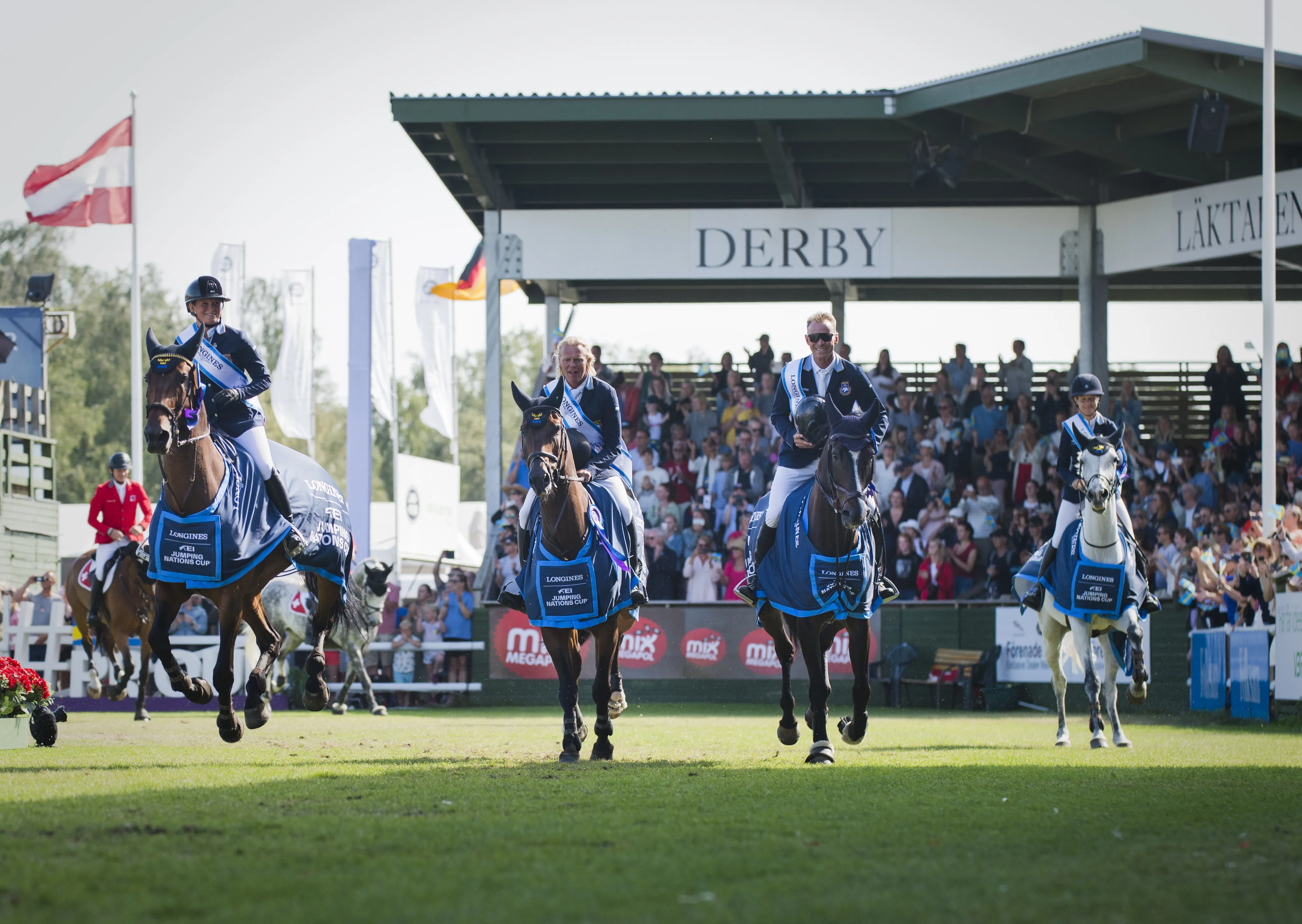 Le quatuor d'Henrik Ankacrona lors du tour d'honneur.