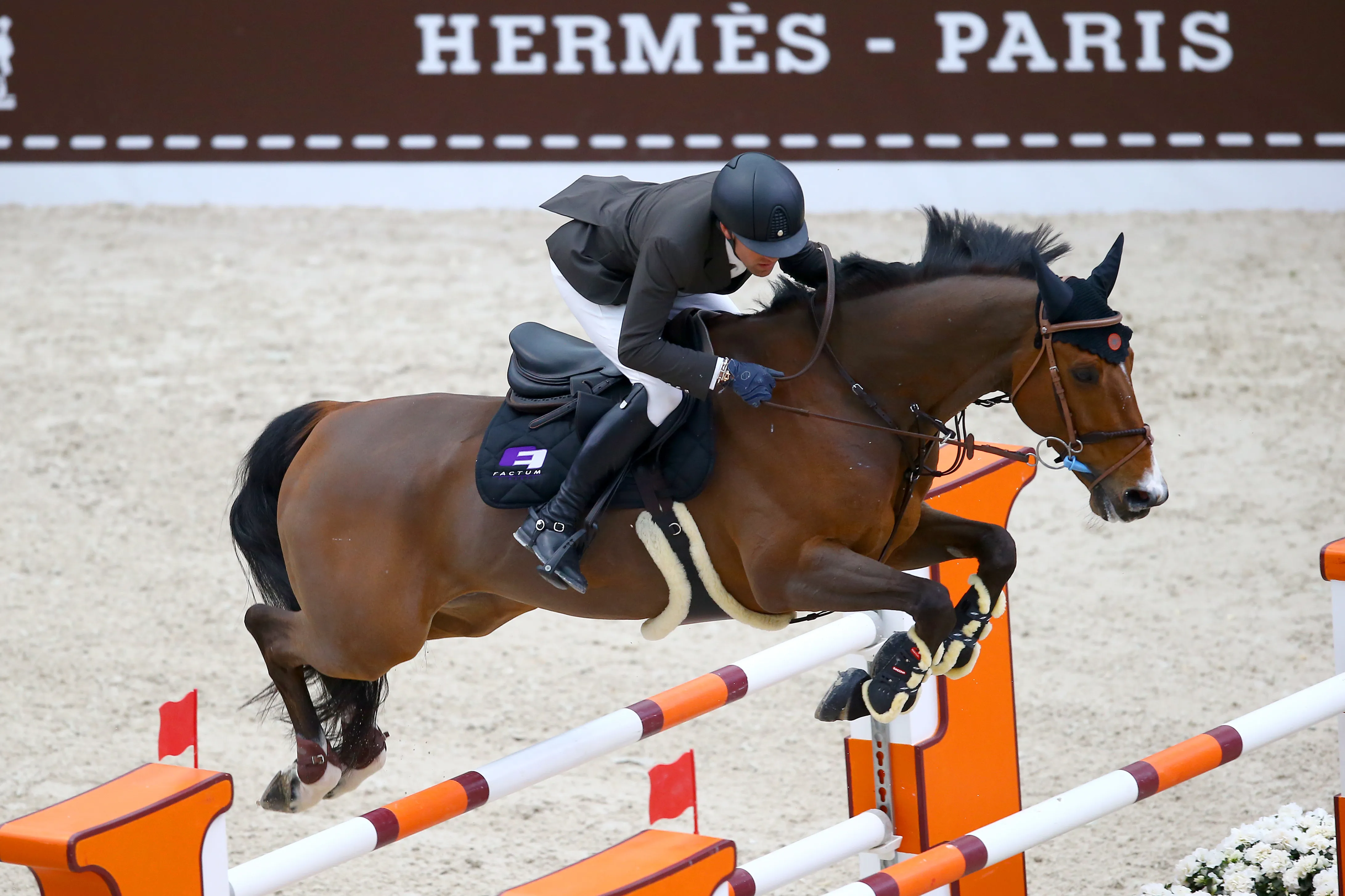 Sous la selle de Simon Delestre, Sultan de Beaufour a réalisé deux excellents parcours, pour sa première épreuve d'un tel niveau.