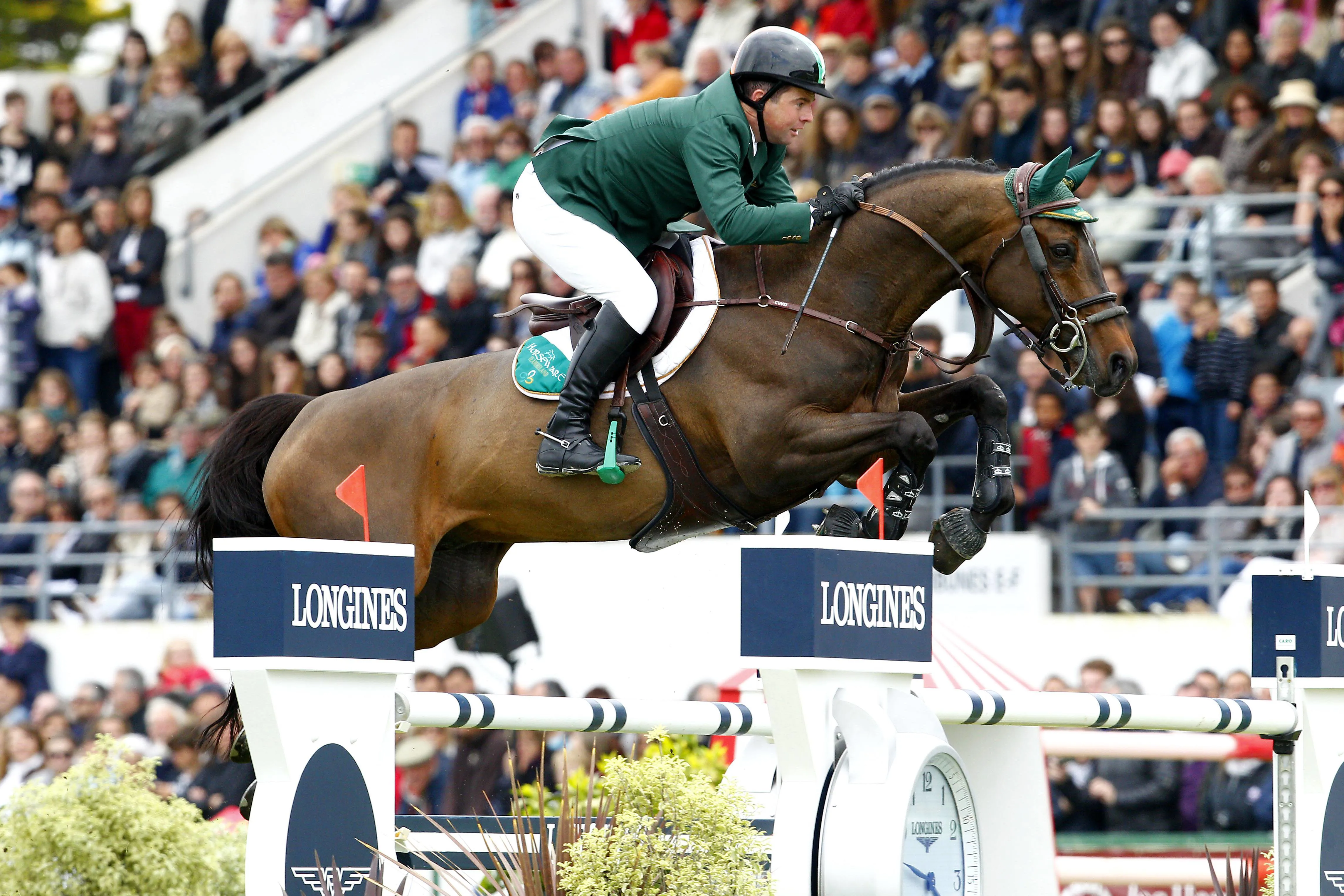 Cian O’Connor et Good Luck lors de la Coupe des nations de La Baule en 2015