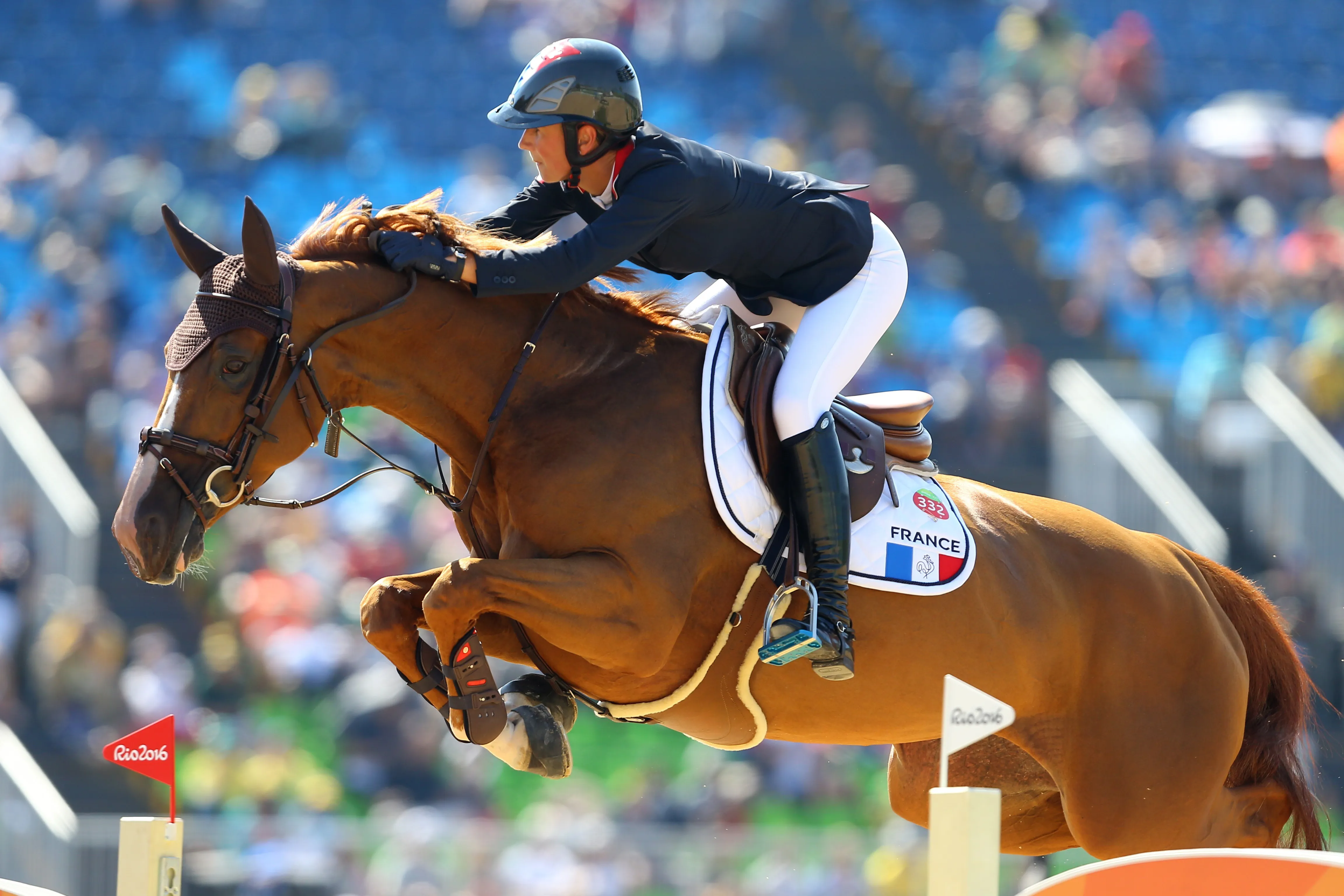 Flora de Mariposa est ici à Rio de Janeiro, où elle a permis à l'équipe de France de décrocher l'or par équipes. 