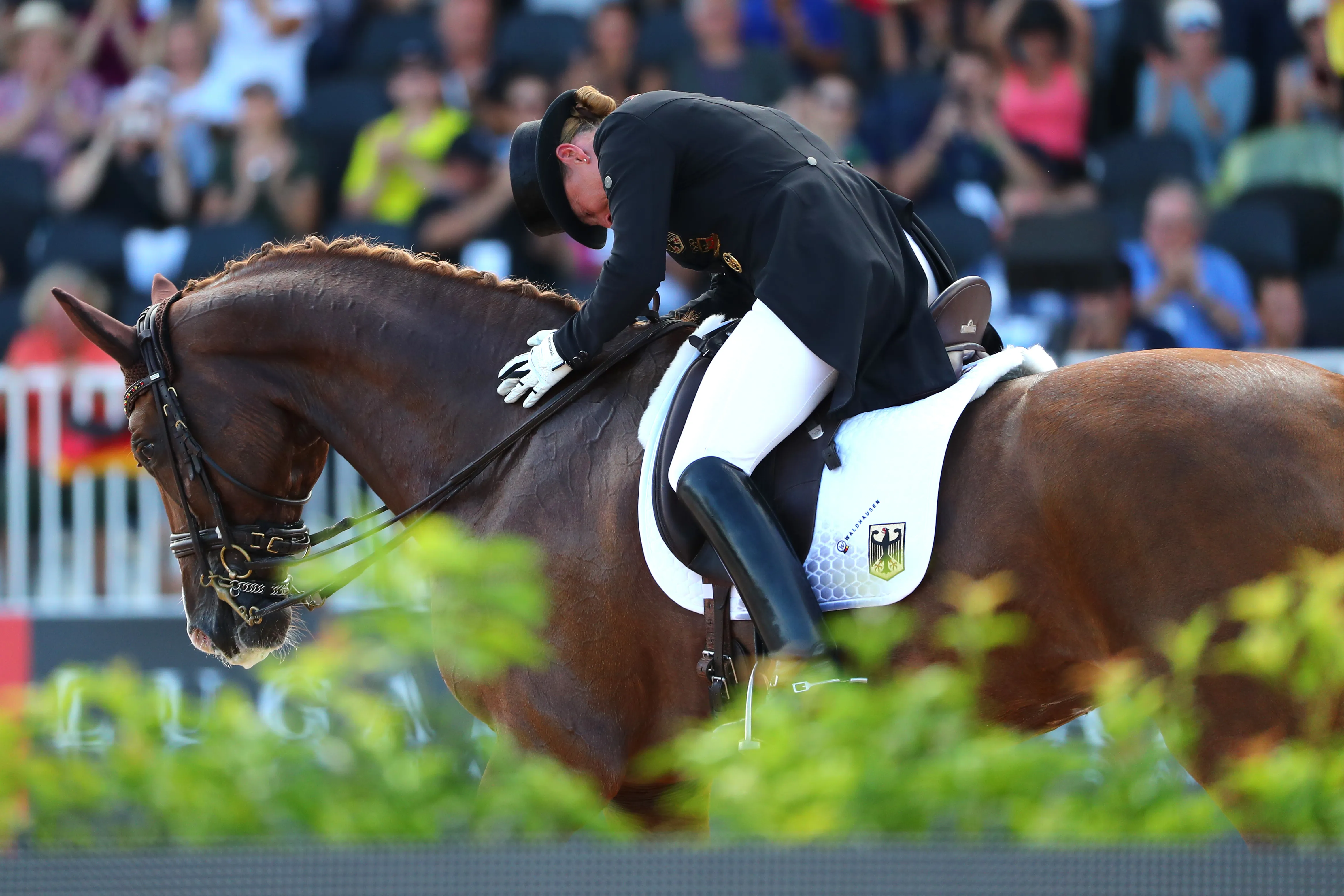 À Tryon, Isabell Werth a été émue aux larmes à la fin de ses deux reprises.