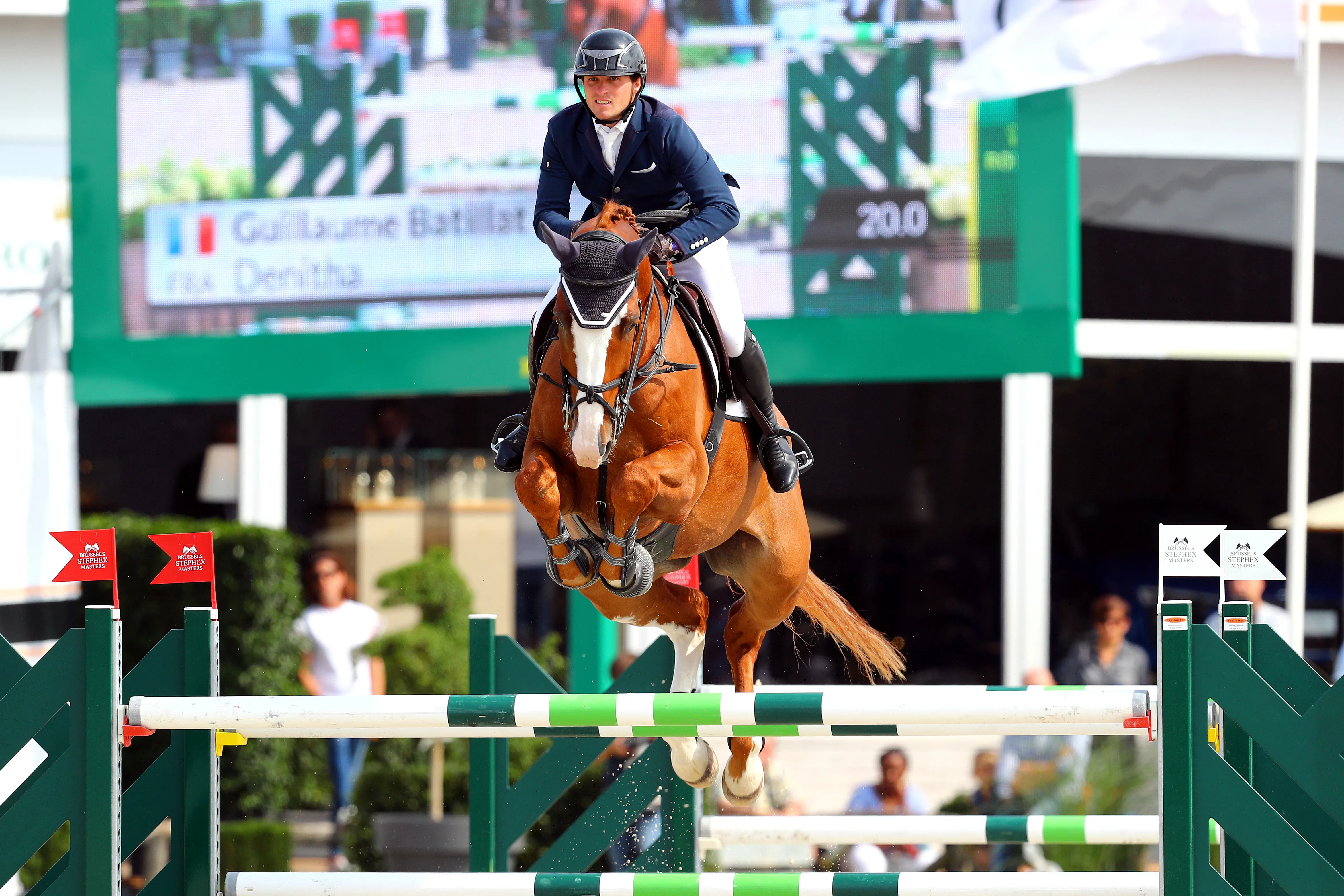 Denitha - ici lors du Grand Prix CSI 3* de Bruxelles - a concouru à l'international avec Guillaume Batillat en 2016 et 2017.