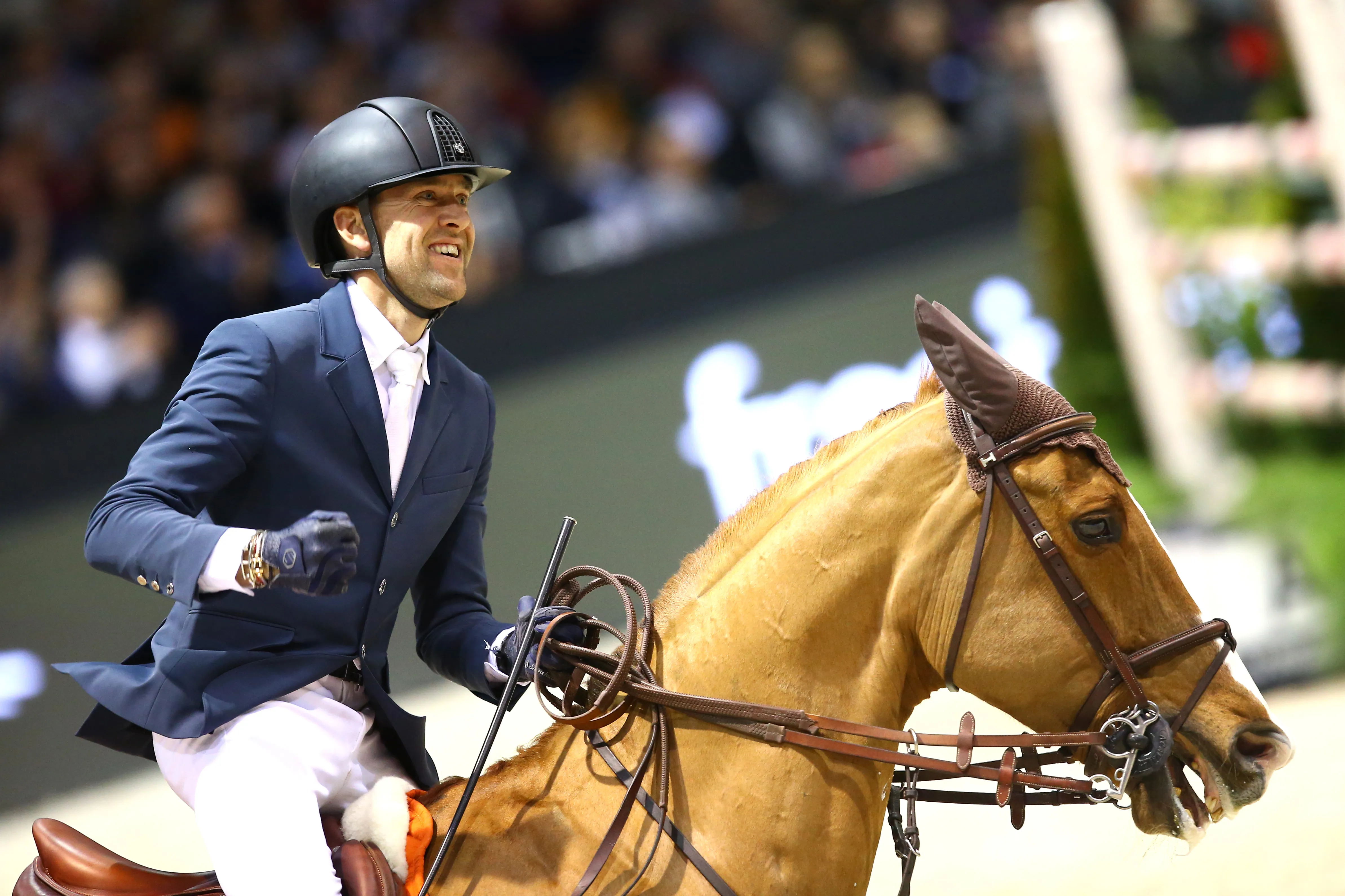 Simon Delestre et Gain Line, meilleur couple tricolore cet après-midi à Bordeaux.