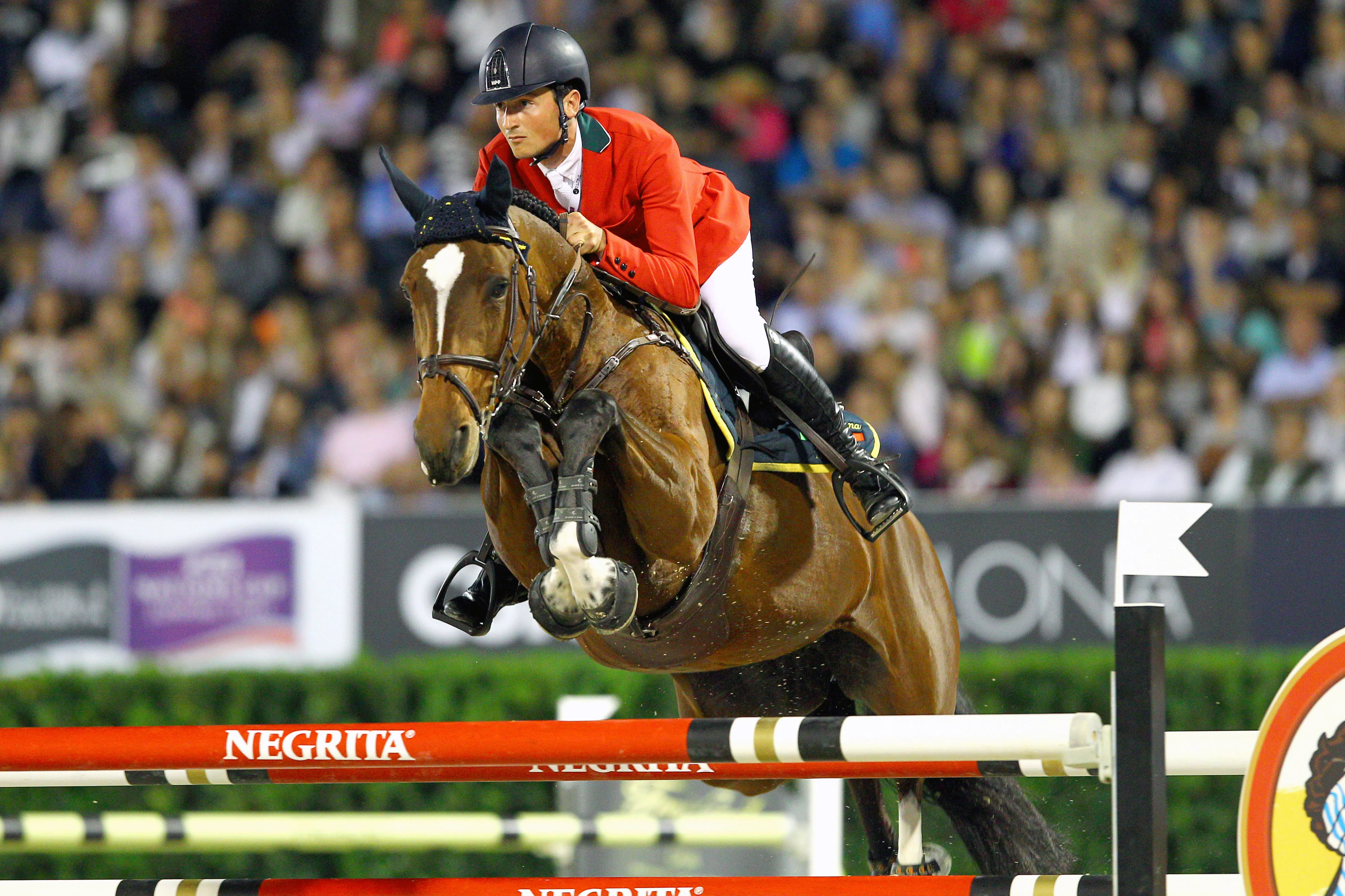 Avant de l’engager chez Stephex, Stephan Conter a confié à Lorenzo plusieurs chevaux dont Elky van het Indihof, ici à Barcelone, passée ensuite sous la selle de Kevin Staut.