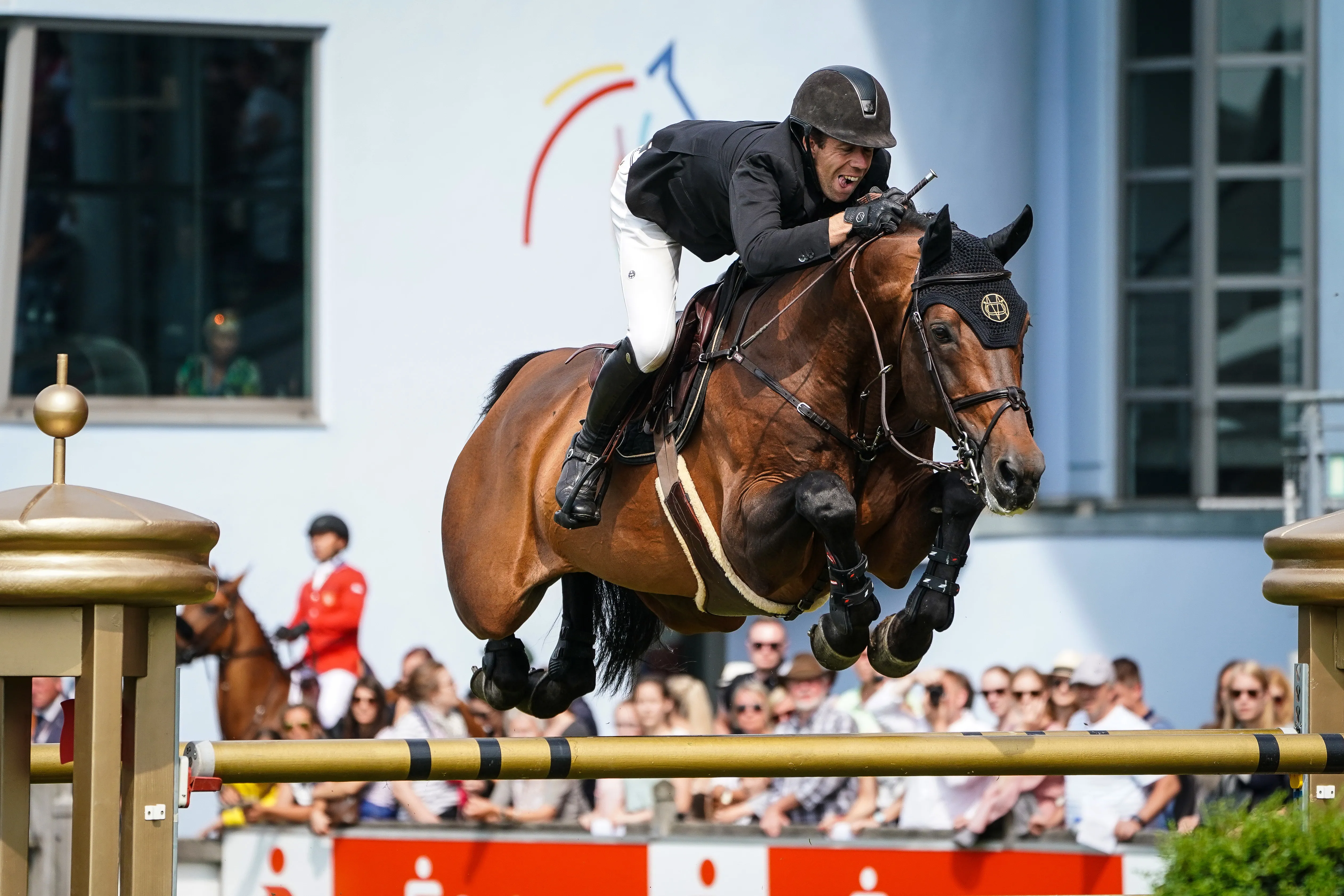 Le jeune et extraordinaire retraité Verdi TN, ici en 2019 à Aix-la-Chapelle avec Maikel van der Vleuten, est issu de la même souche maternelle que Cavalier Royale, de même que VDL Bubalu.