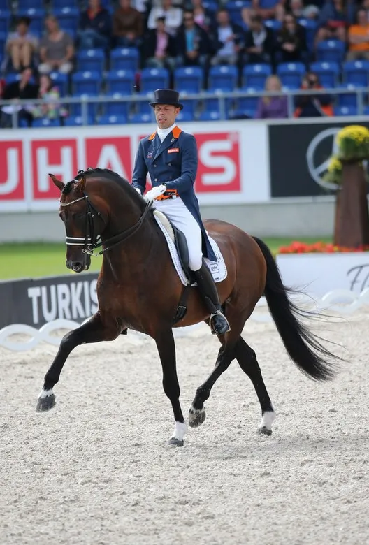 Hans Peter Minderhoud a récolté ce soir sa première médaille individuelle avec Glock's Johnson.