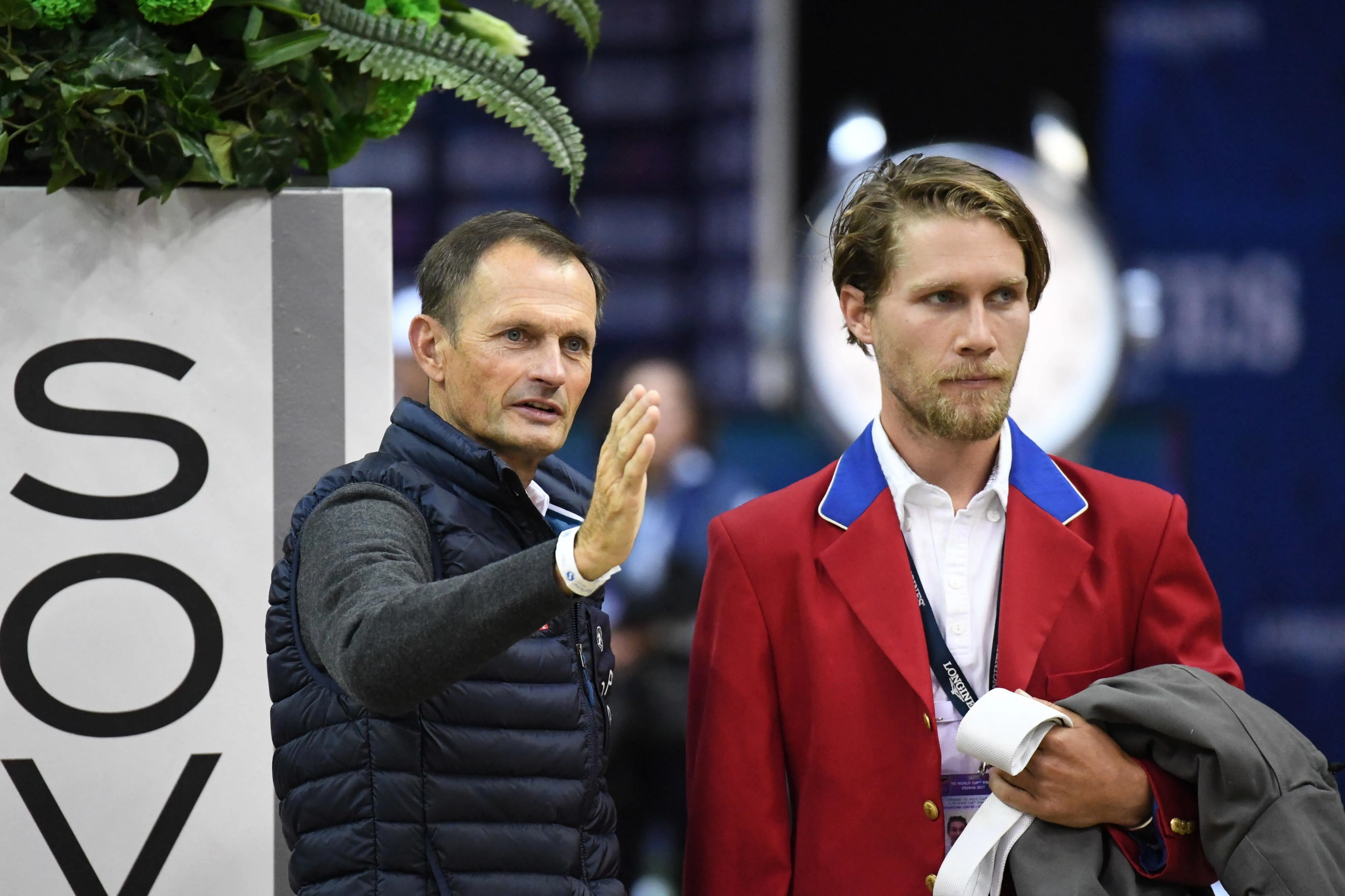 Eric Navet et son élève, Karl Cook, lors de la finale de la Coupe du monde d’Omaha, en 2017 aux États-Unis. 