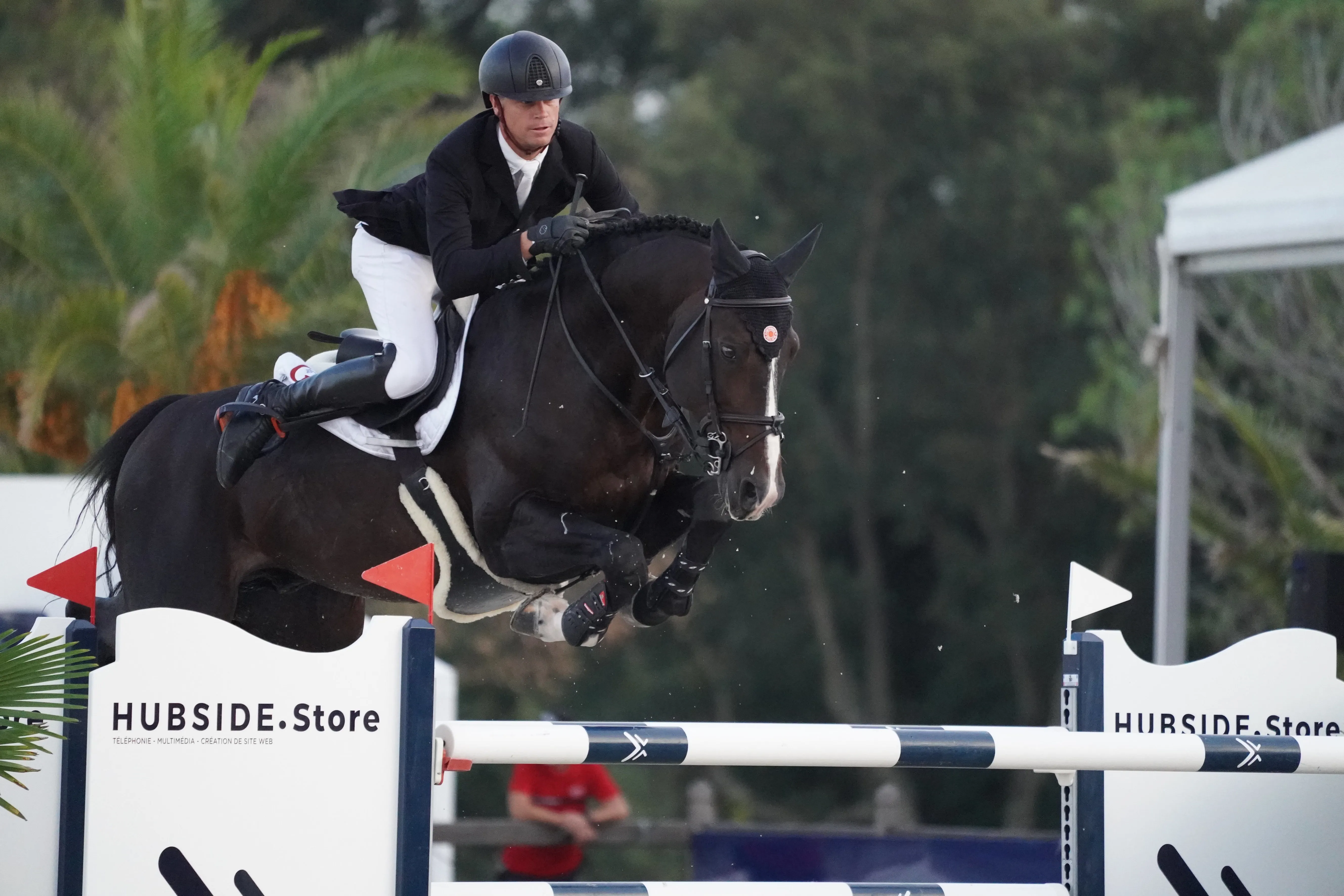Aujourd'hui âgé de quinze ans, Quel Homme de Hus est toujours le meilleur cheval de Jérome Guéry. 