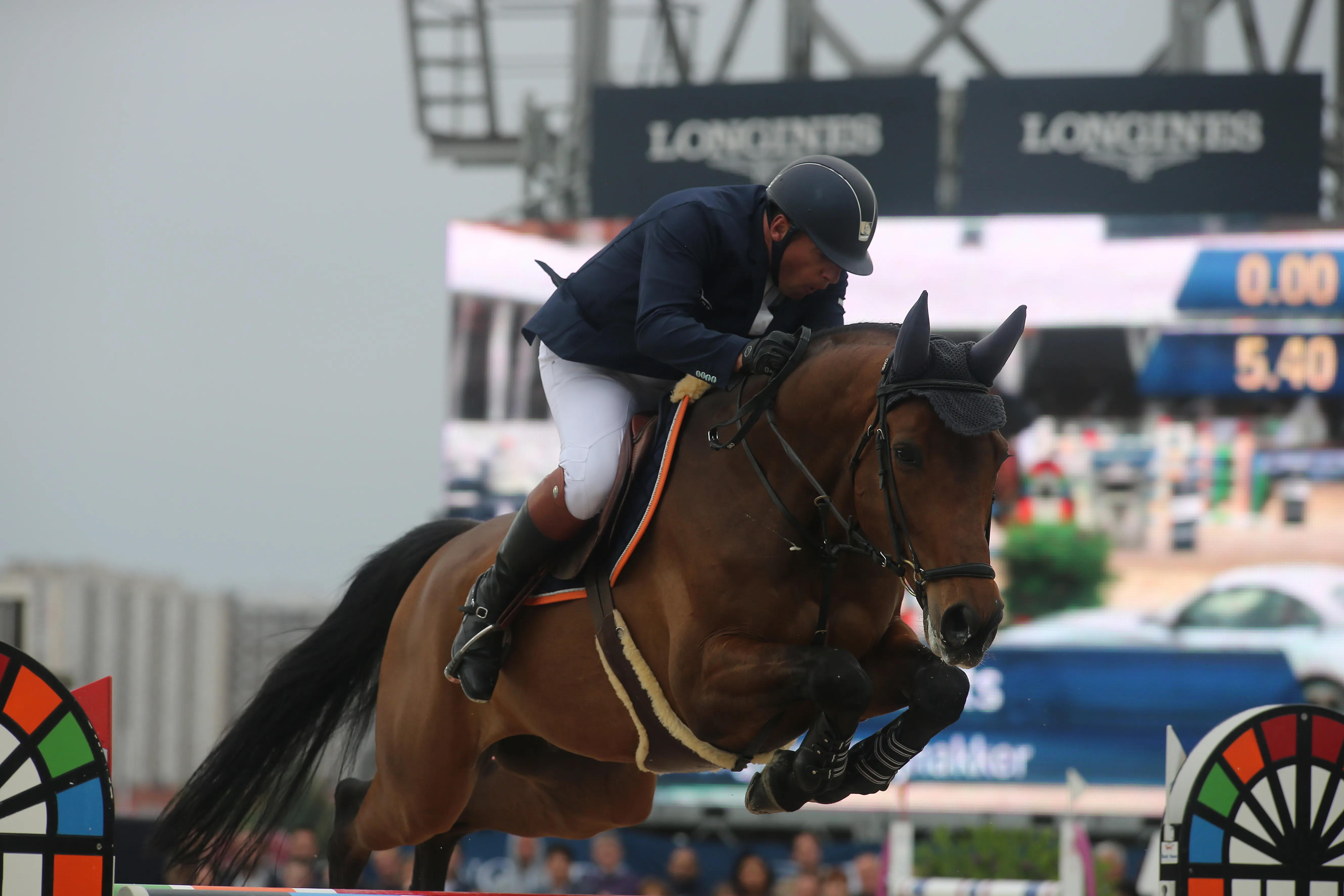 Ludo Philippaerts est ici en selle sur Challenge vd Begijnakker Z, avec lequel il avait couru son dernier Grand Prix en 2014.