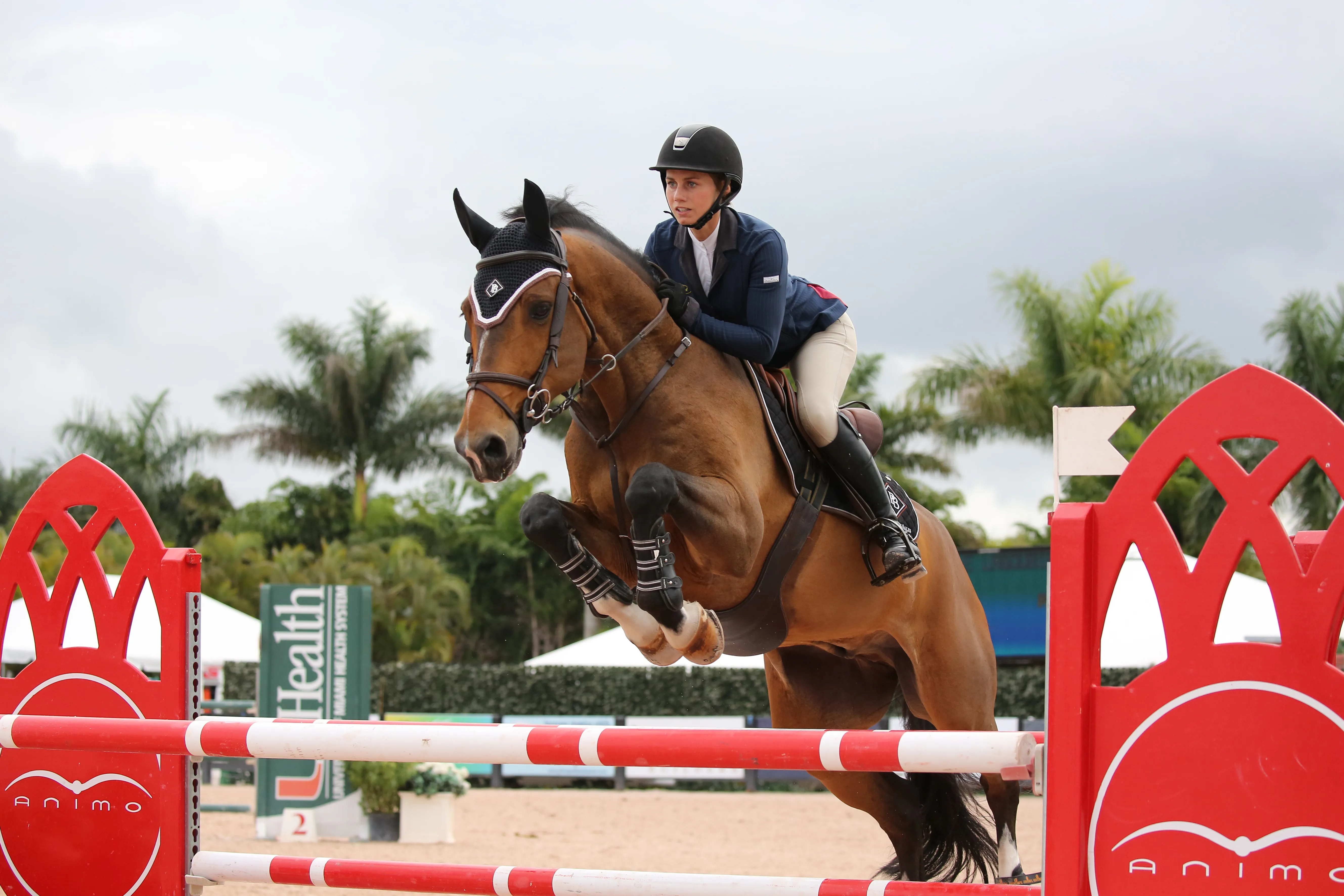 Axelle Lagoubie concourt ici à Wellington, en Floride. 