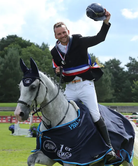 Romain Potin, très heureux de la performance de son bel Impressario.