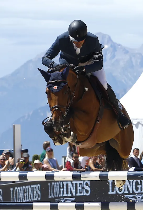 Meilleure fille d’Inédite, Tipsy Girl Loisel a été valorisée jusqu’en CSI 3* par Romain Duguet, ici à Crans-Montana.