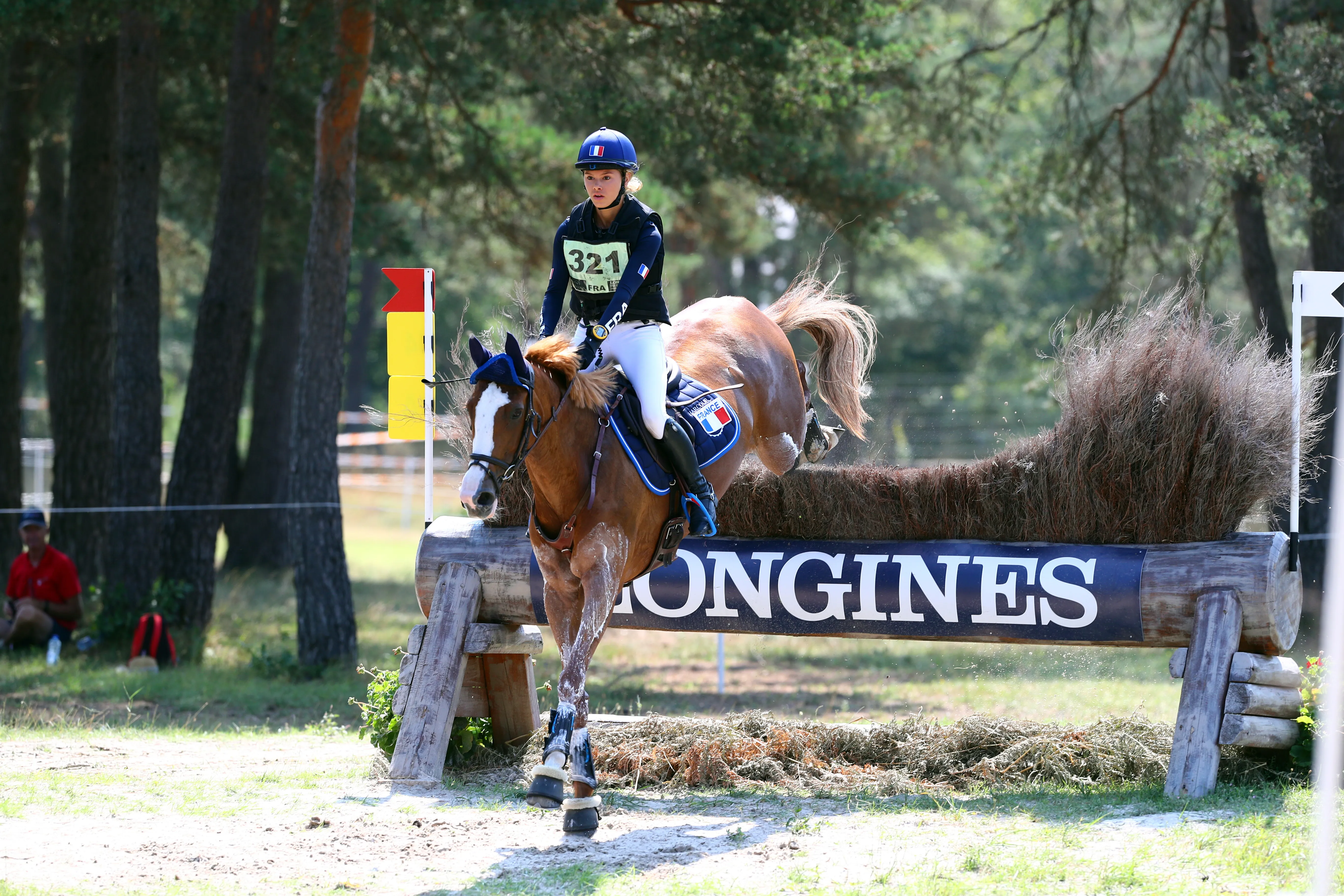 Avec Udine Jolimon Bearn aux championnats d’Europe Juniors Longines de Fontainebleau en 2018