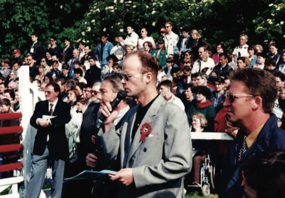 Ici André-Jacques dans les années 90, à Béthune, l’un des concours qu’il a animés le plus longtemps.