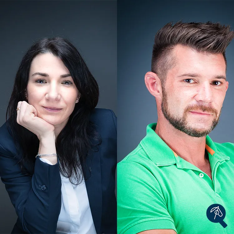 Delphine COUTAGNE, dirigeante EQUIPEER SPORT, Jérémy CROPET responsable des réseaux sociaux