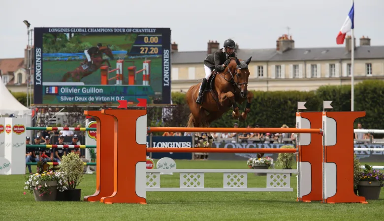 Olivier Guillon et Silver Deux de Virton*HDC pendant le Grand Prix 5* de Chantilly.