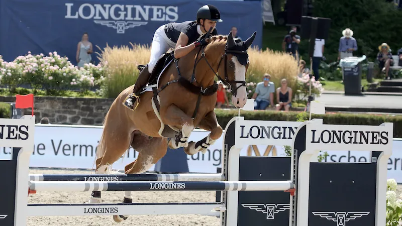 Ici en 2018 à Berlin avec la Polonaise Natalia Czernik, Quasi de Kergane, issu de la même souche que Nangaye, s’est depuis classé à 1,50 m avec le Polonais Wojciech Wojcianiec.