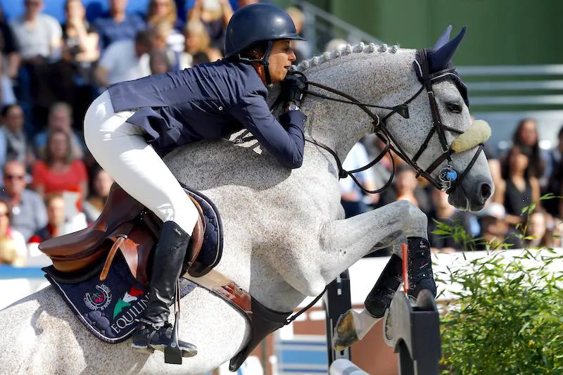 Laura Kraut & Cedric lors du Saut Hermes en 2015