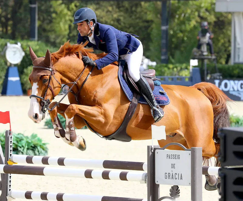 Ici au CSIO 5* de Barcelone, Vodka Star se classe régulièrement à 1,50 m avec l’Espagnol Manuel Fernández Saro.