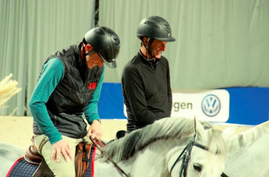 À l’occasion du CSI3* de Stockholm, en 2014, Peder Fredricson avait retrouvé le légendaire Mark Todd, double champion olympique de concours complet, avec lequel il entretient une relation très amicale depuis fort longtemps.
