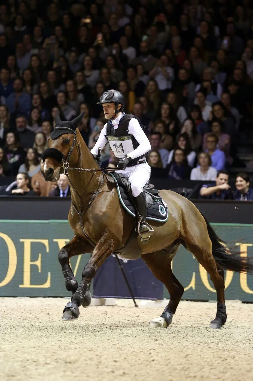 Ici au Cross indoor du Jumping international de Bordeaux, Nicolas Touzaint peut aussi compter sur Eboli.