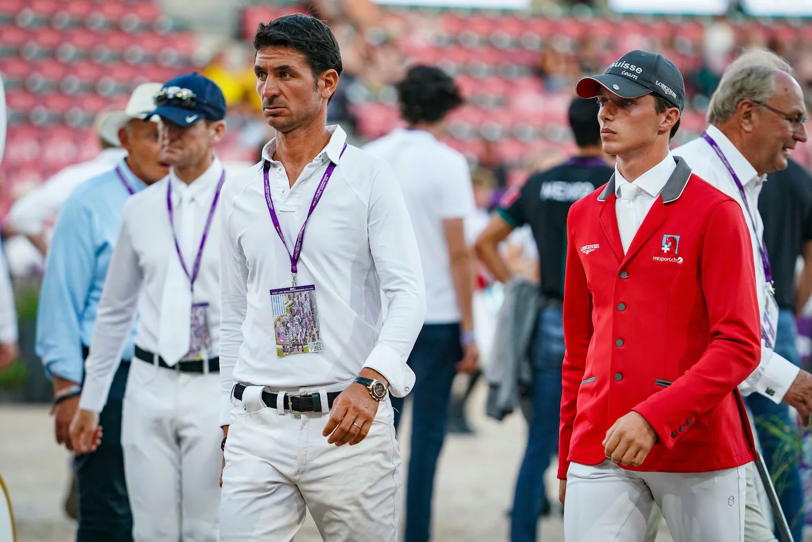 À Herning, Edouard Schmitz a pu compter sur l'expérience de ses coéquipiers, à l'image de Steve Guerdat. 